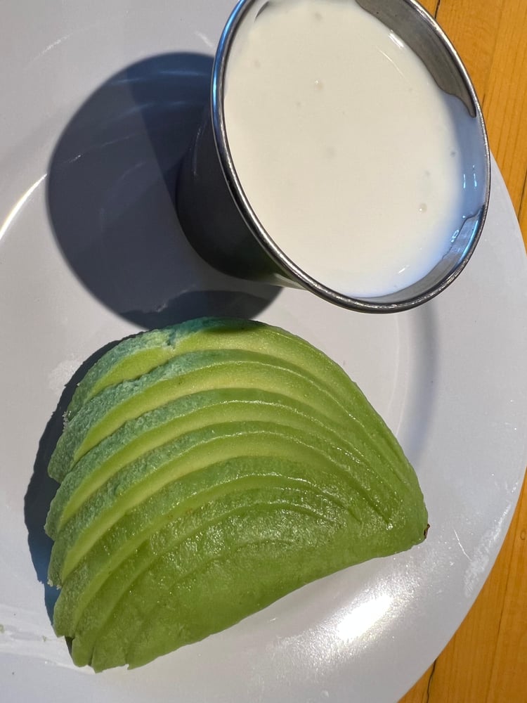 ADD AVOCADO AND SOUR CREAM