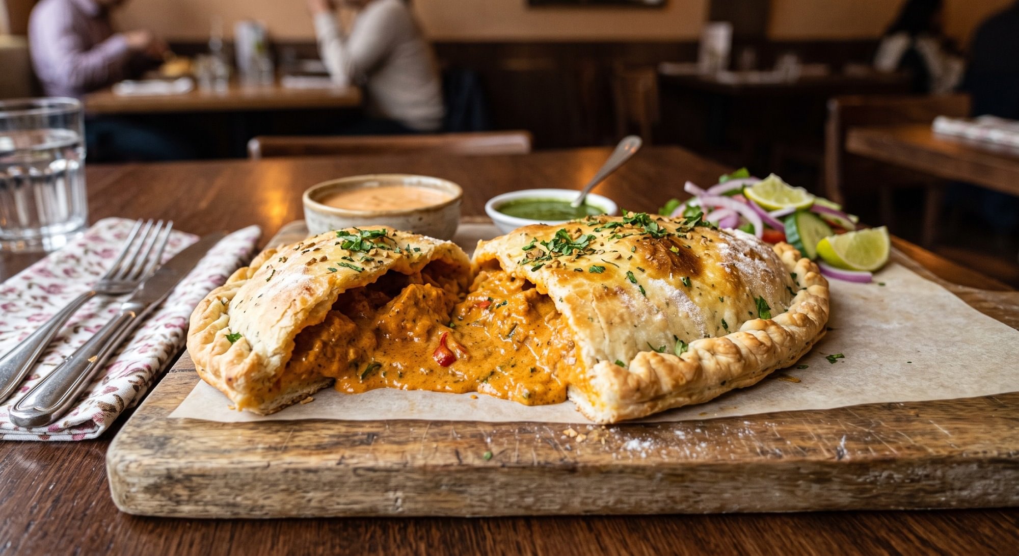 Chicken Korma Calzone