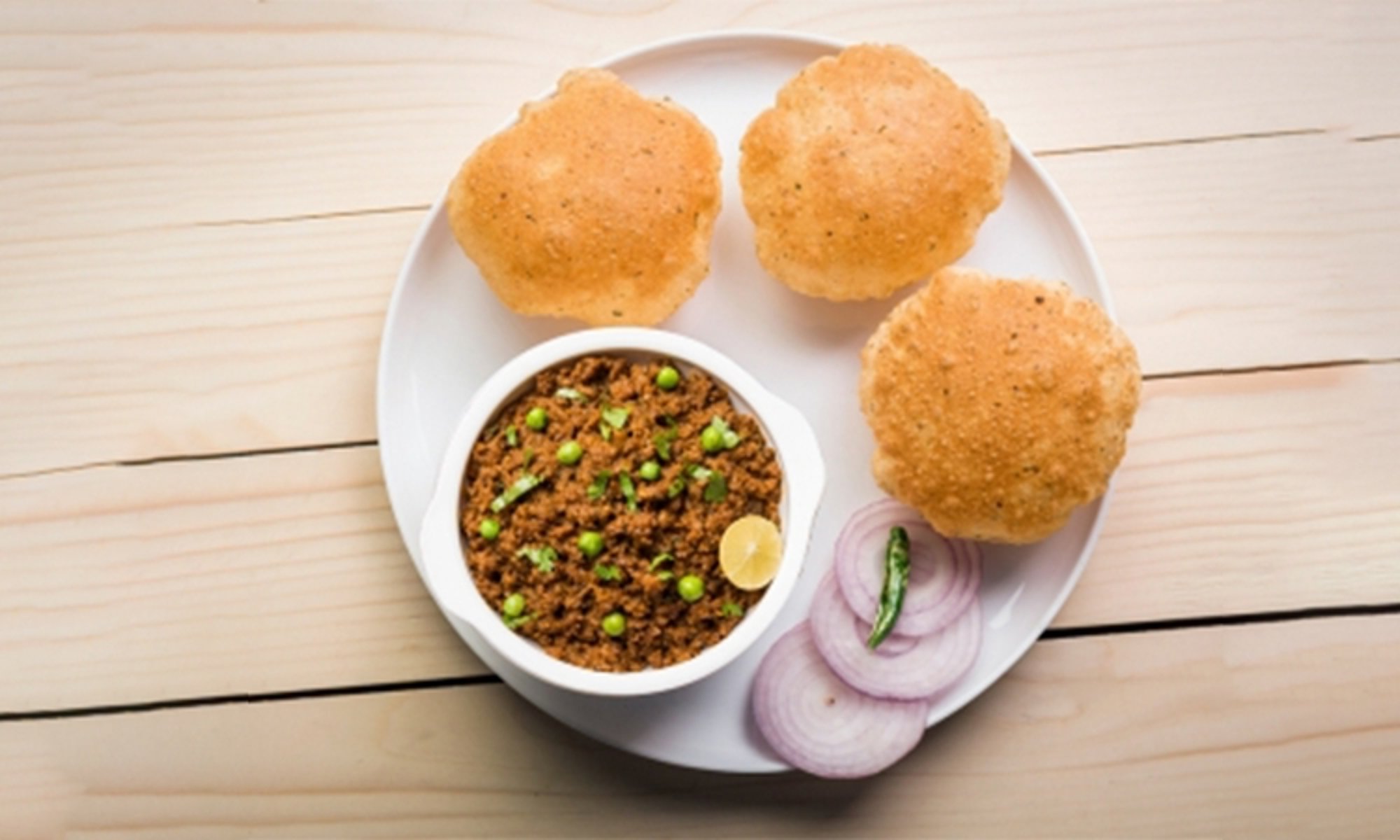Poori & Goat Kheema Curry