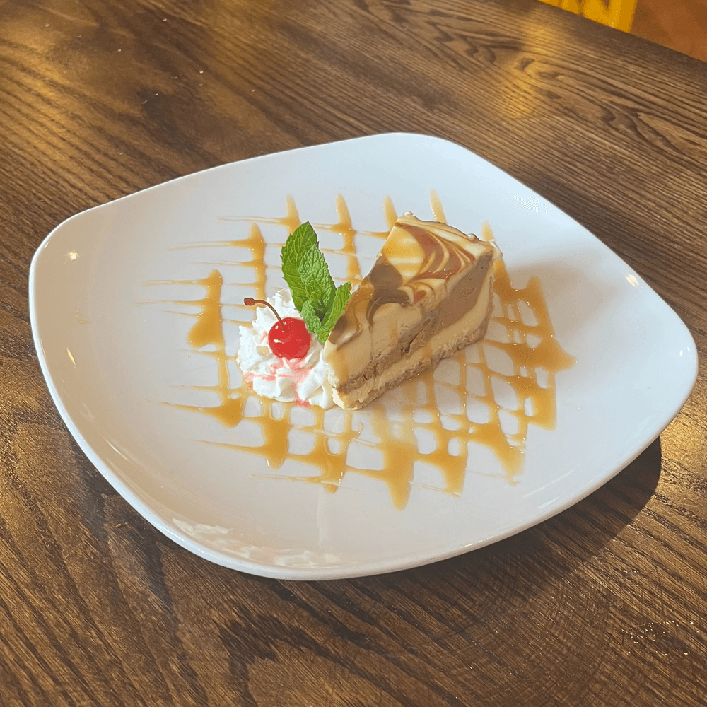 Sea Salt and Caramel New York style cheesecake