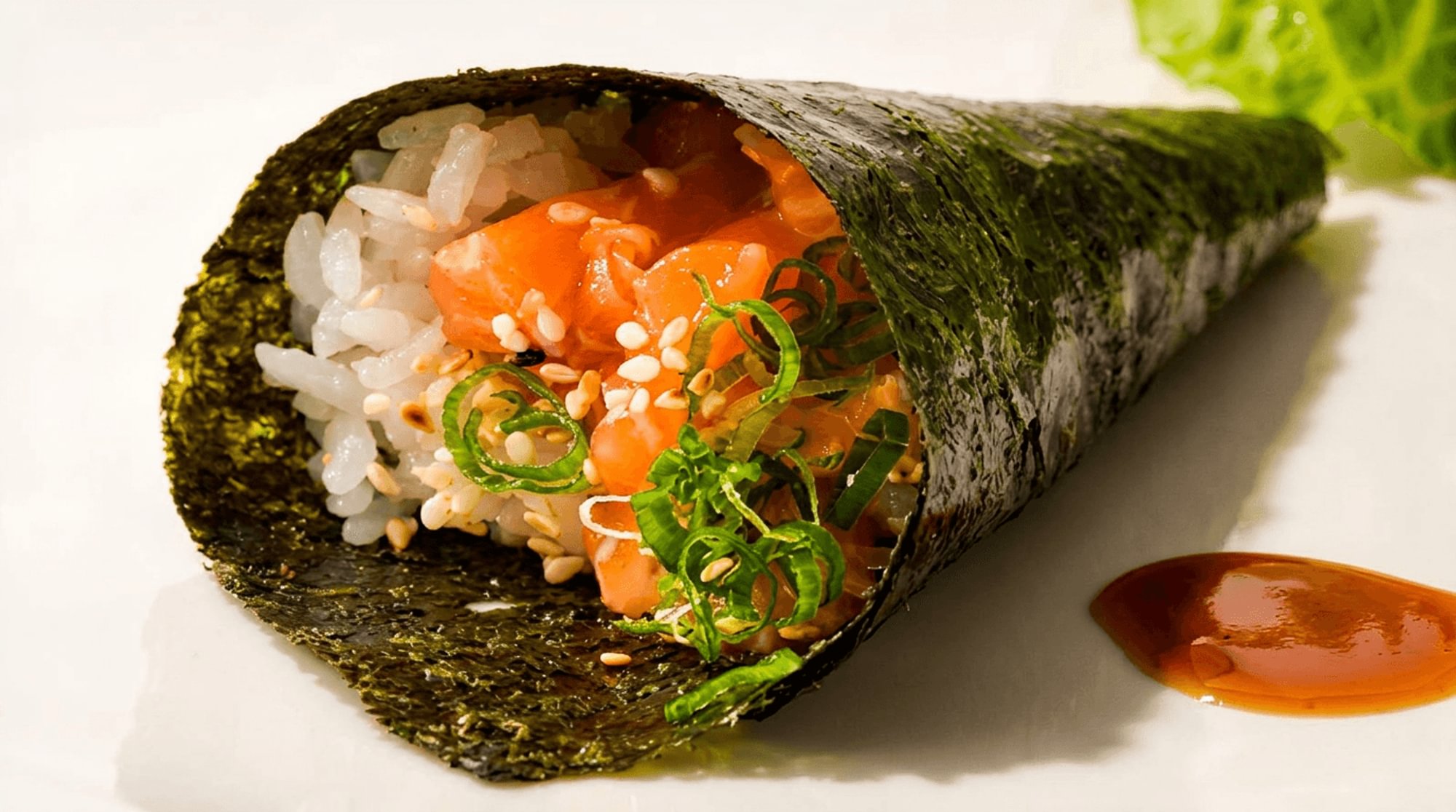 Spicy Salmon Hand Roll