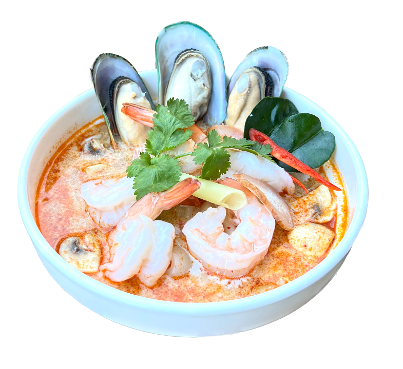 Tom Yum Talay (Creamy seafood soup)