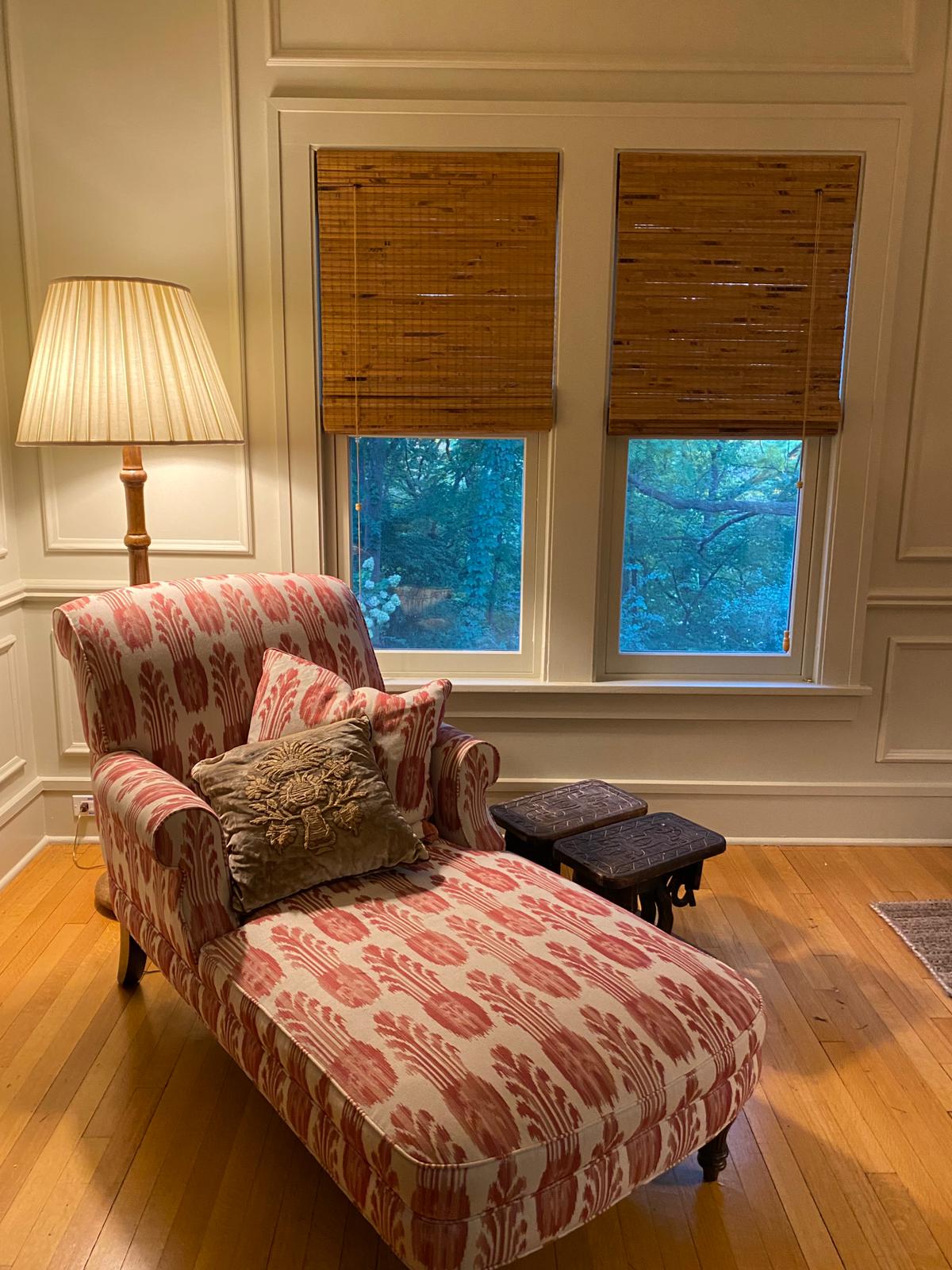 We love classical styling! This room featuring gorgeous woodwork and antique furniture is a masterpiece! Our Woven Wood Shades are the perfect addition to this wonderful space.  BudgetBlindsMankato  WovenWoodShades  NaturalShades  FreeConsultation  WindowWednesday