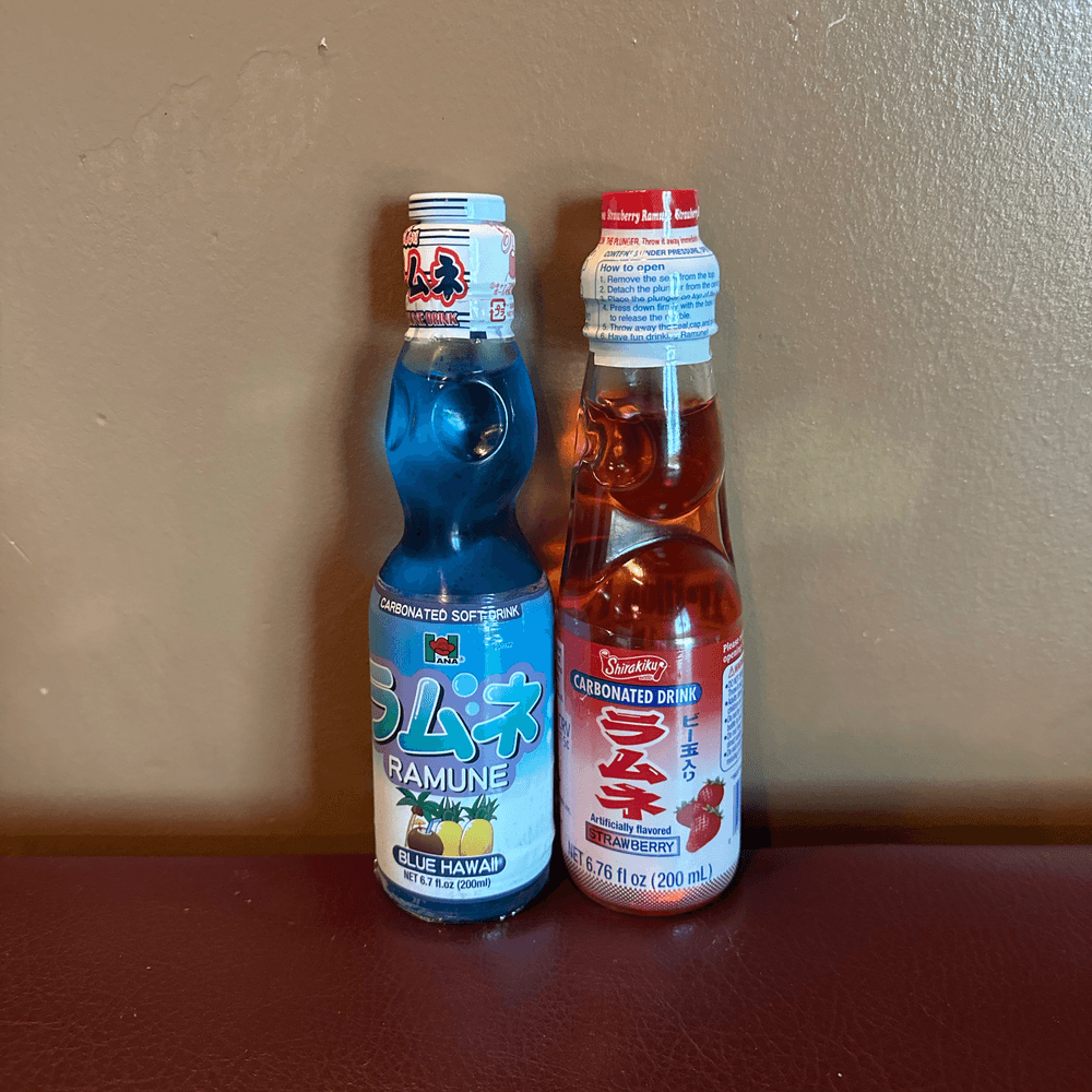 Ramune (Strawberry) Bottle
