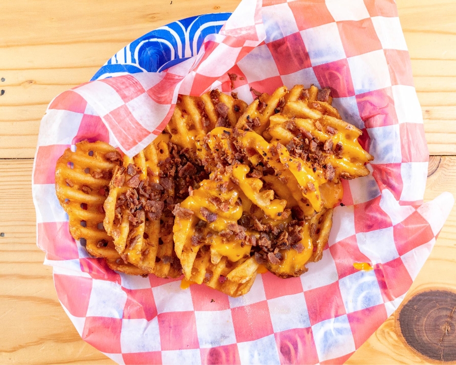Bacon/Cheddar Waffle Fries.