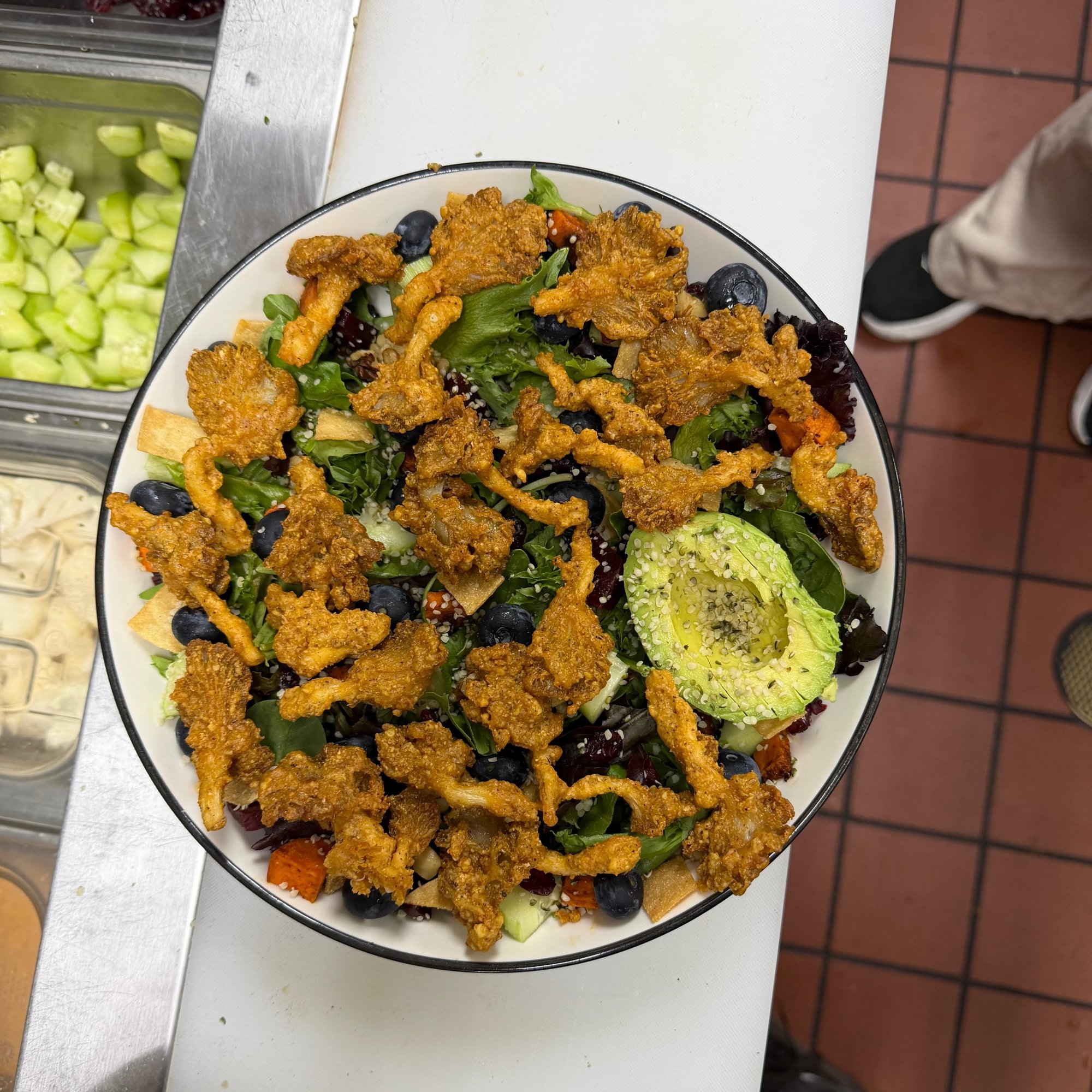 Crispy Oyster Mushroom Salad