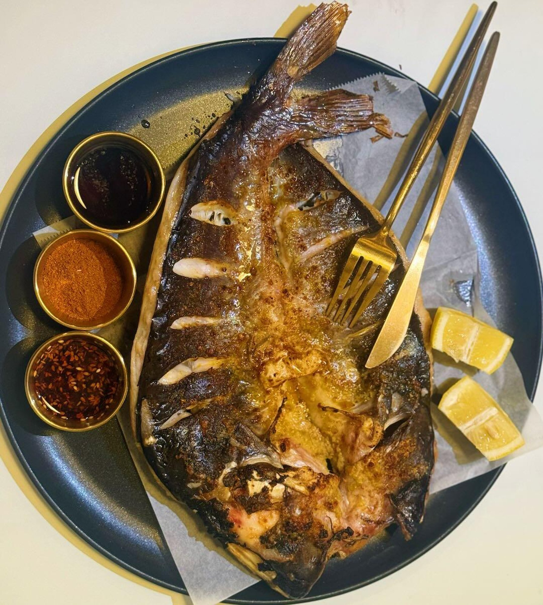 Silk Road Garlic-Roasted Whole Fish 丝路风味蒜香金皮烤整鱼