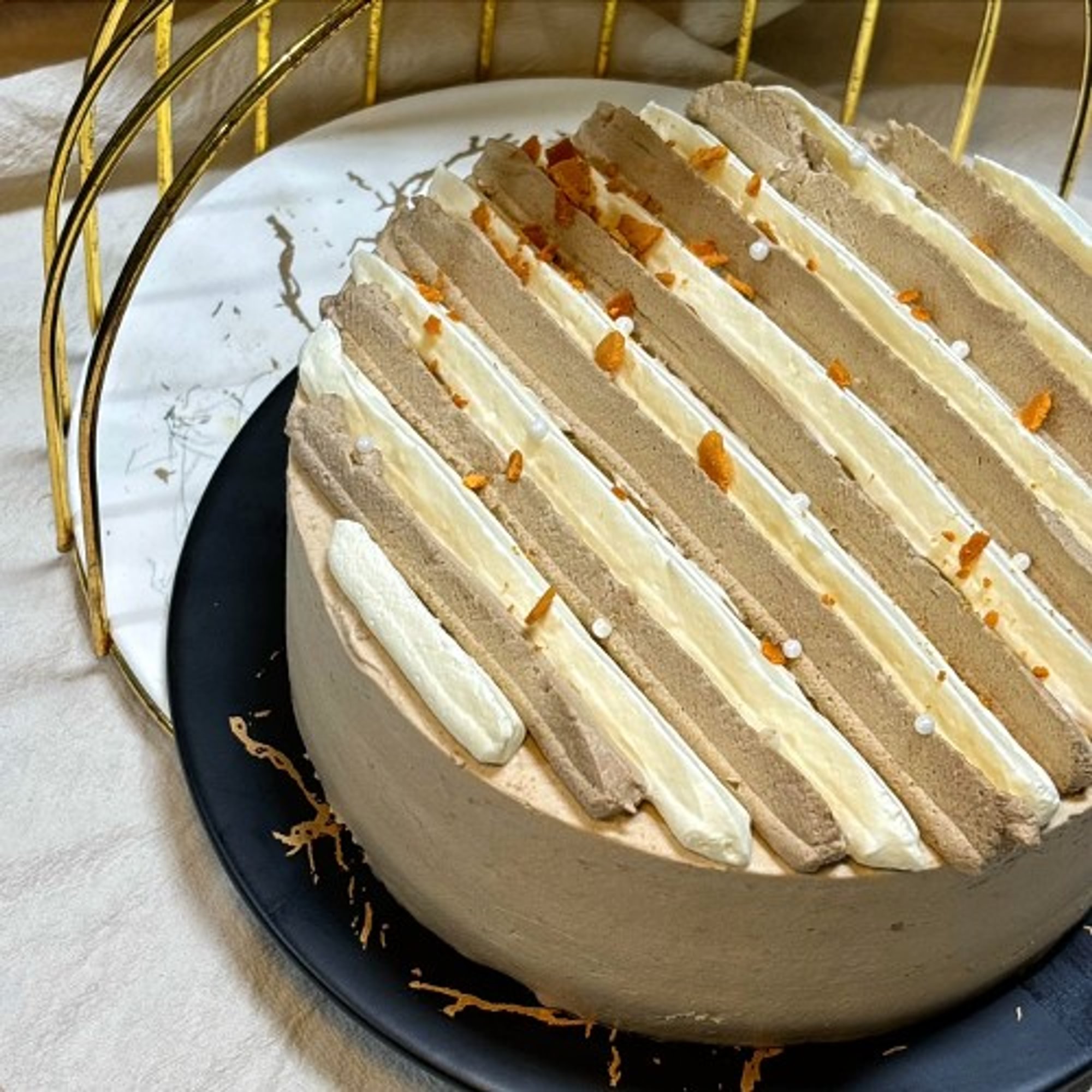 ⏰🎂 Hojicha Caramel Pear Whole Cake (焙茶焦糖雪梨蛋糕)