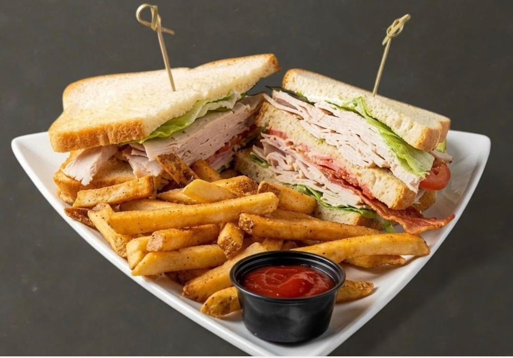 Turkey Club Platter with Fries