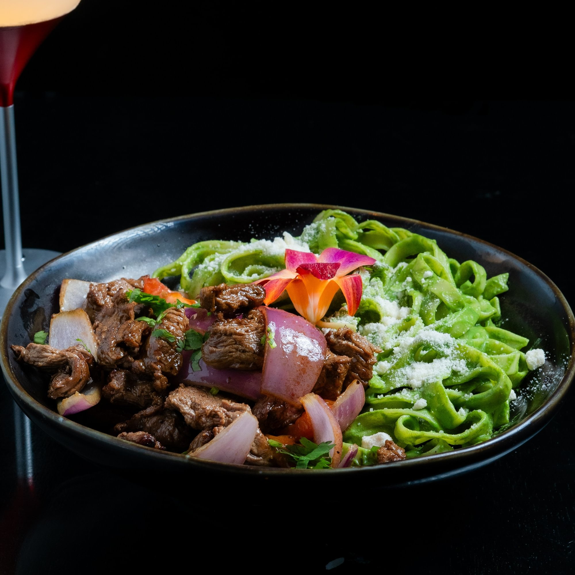 Tallarin Verde Lomo Saltado - Beef Tenderloin