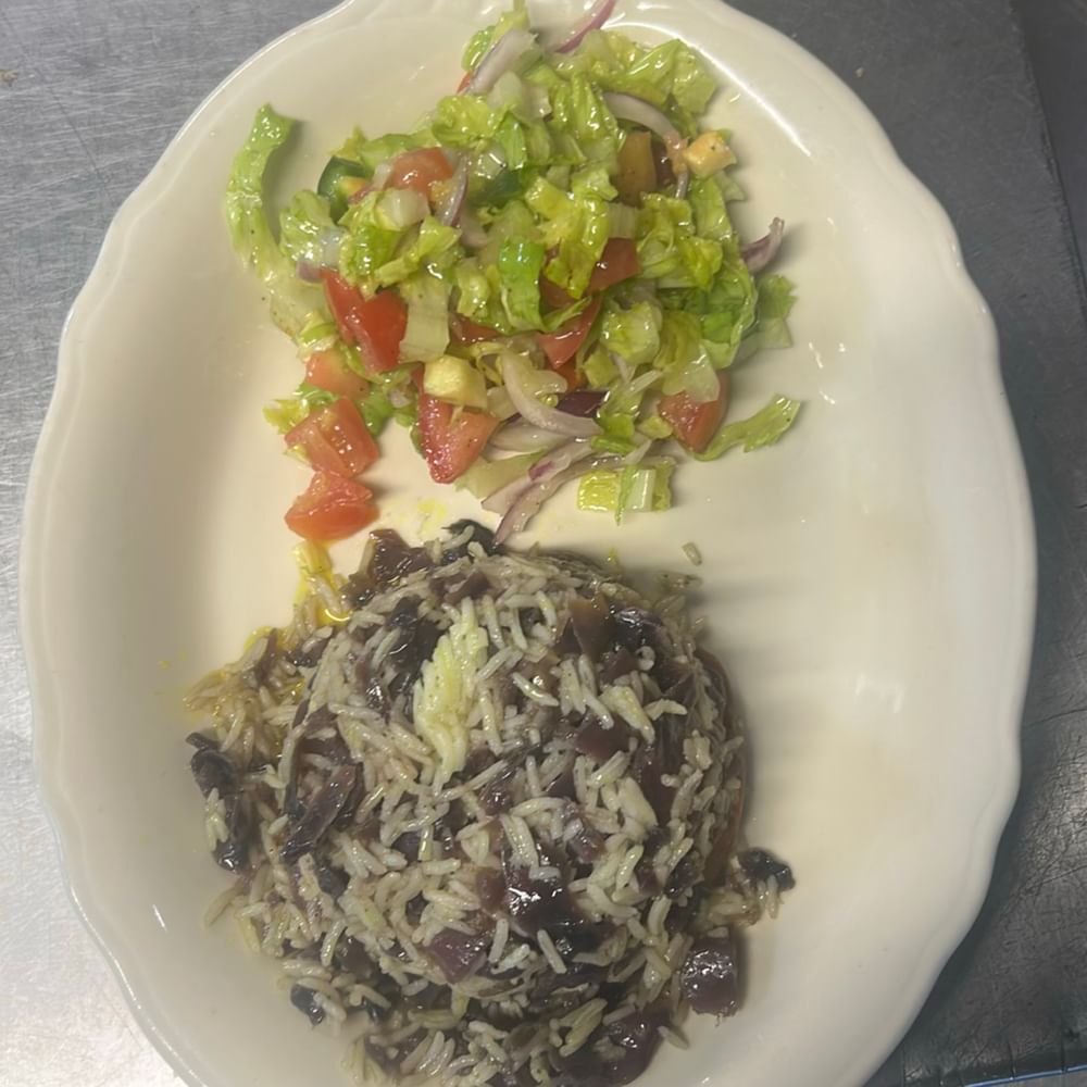 Veggie Rice with Salad