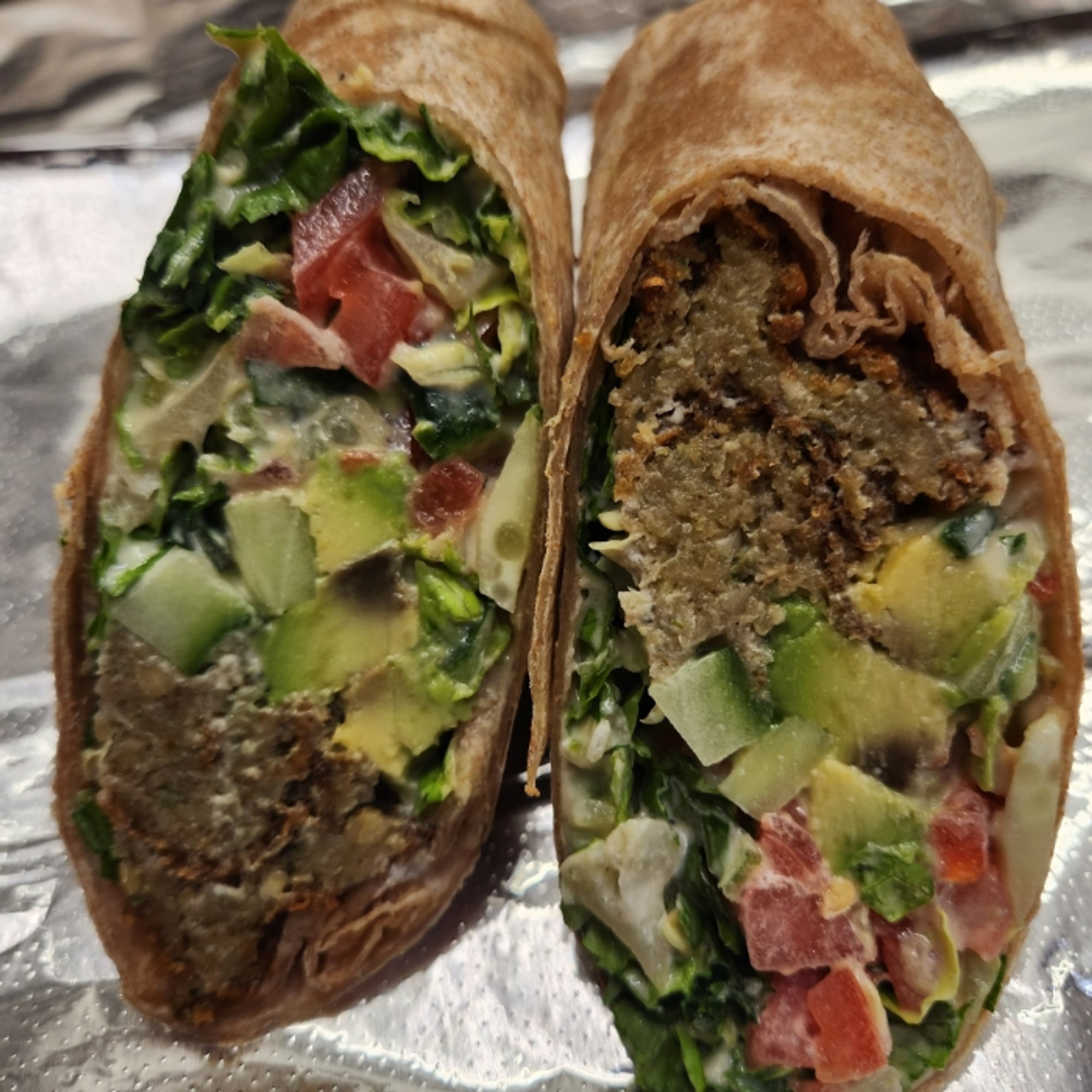 Falafel Avocado Pita Wrap