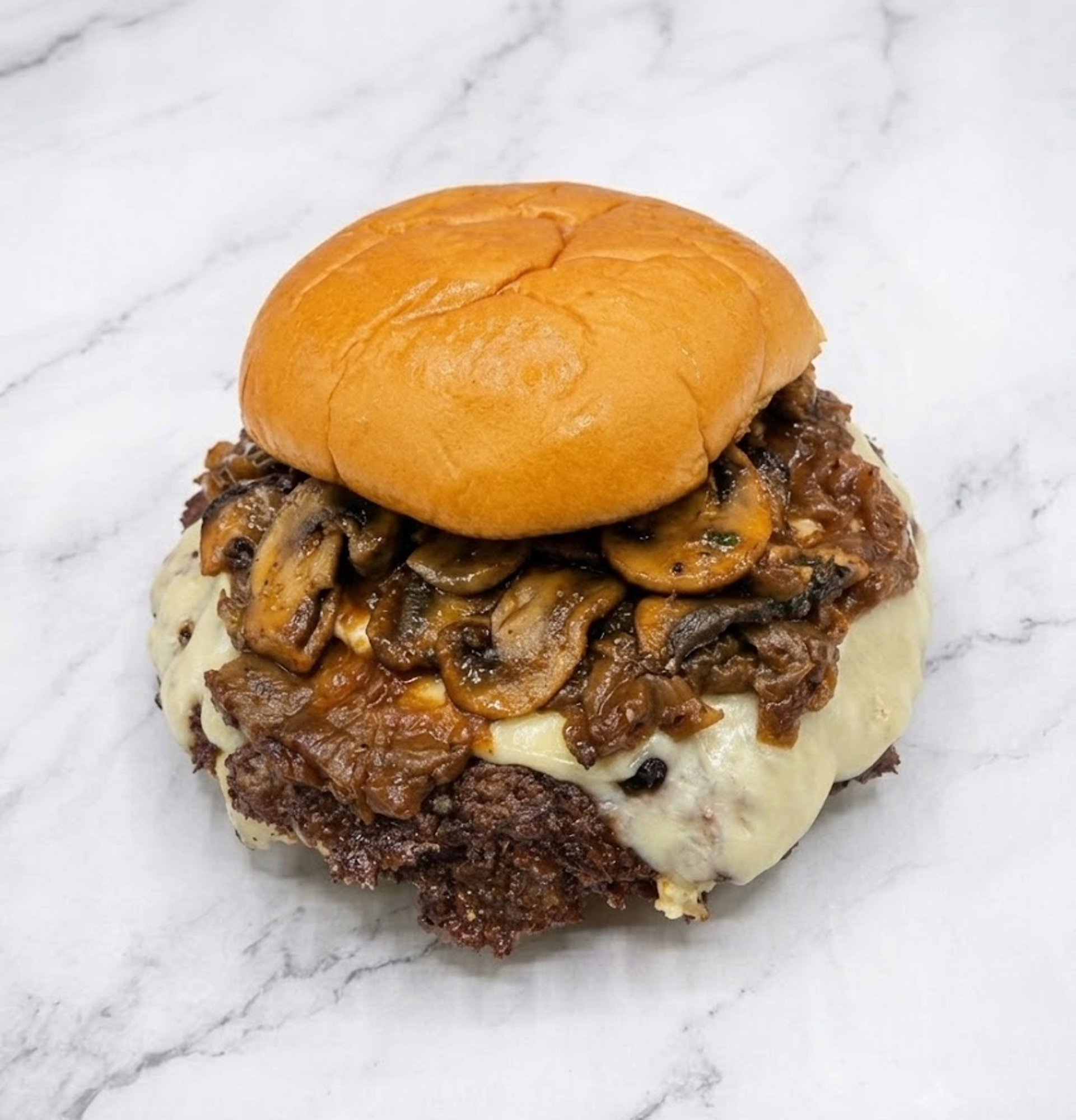 1/4 Lb. Mushroom Swiss Wagyu Smash Cheeseburger