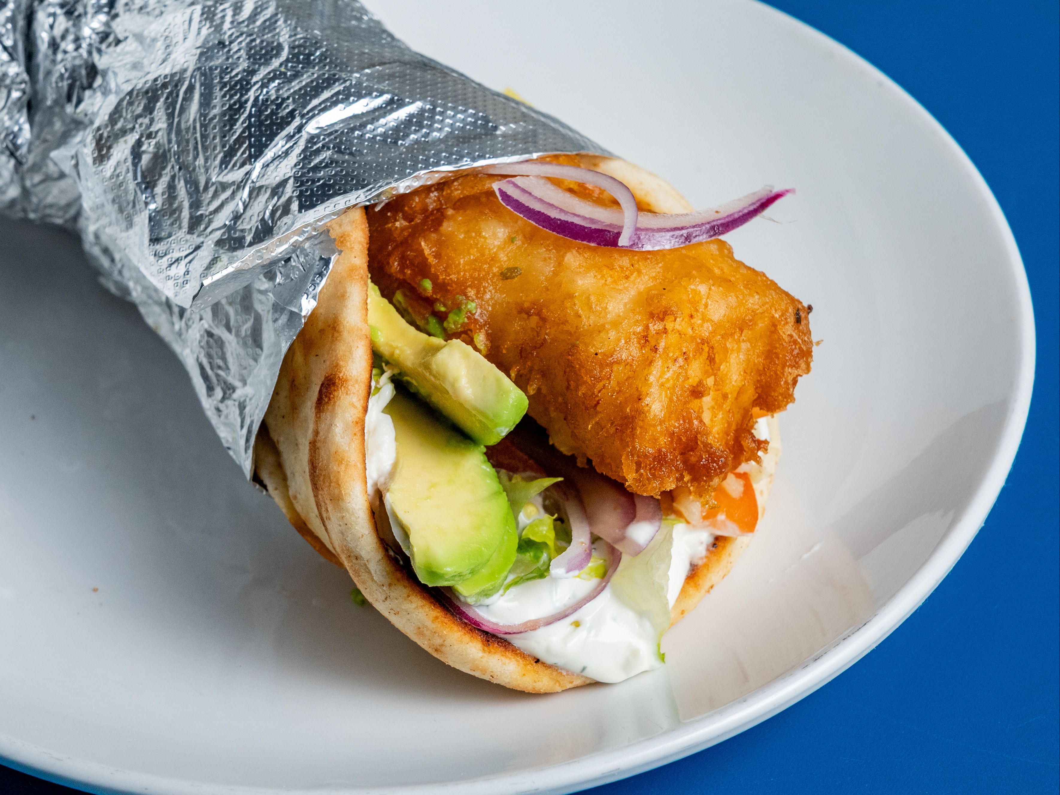 Crispy Cod Pita