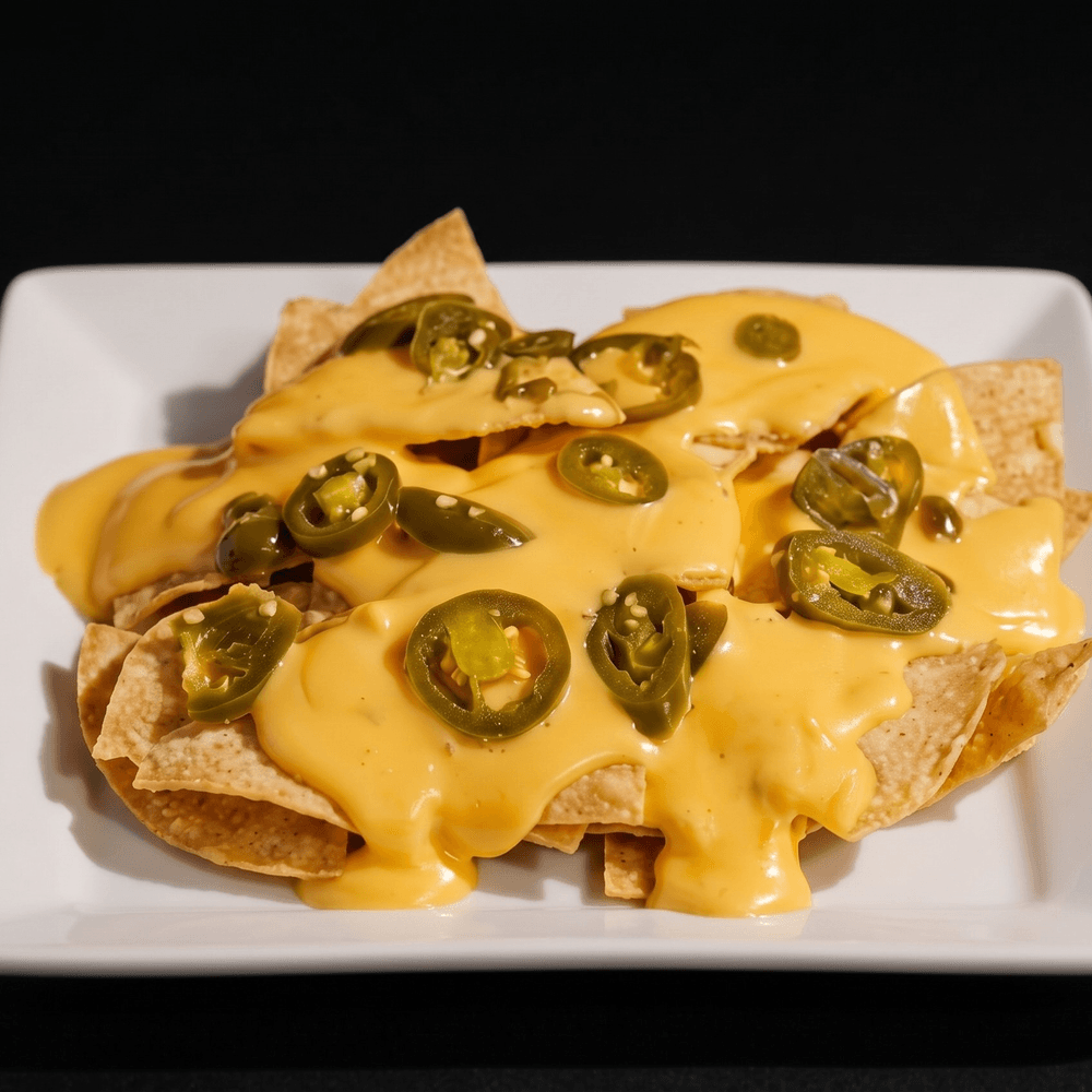 Cheese Nachos with Jalapeños