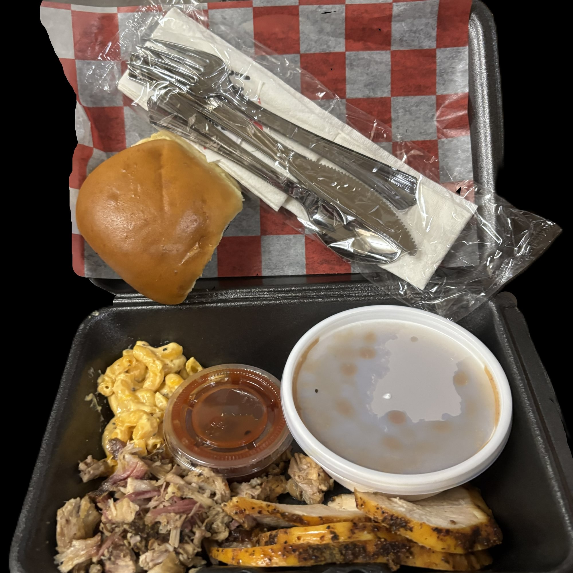 2 Meat Pork & Chicken Boxed Meal $15.17 Each.