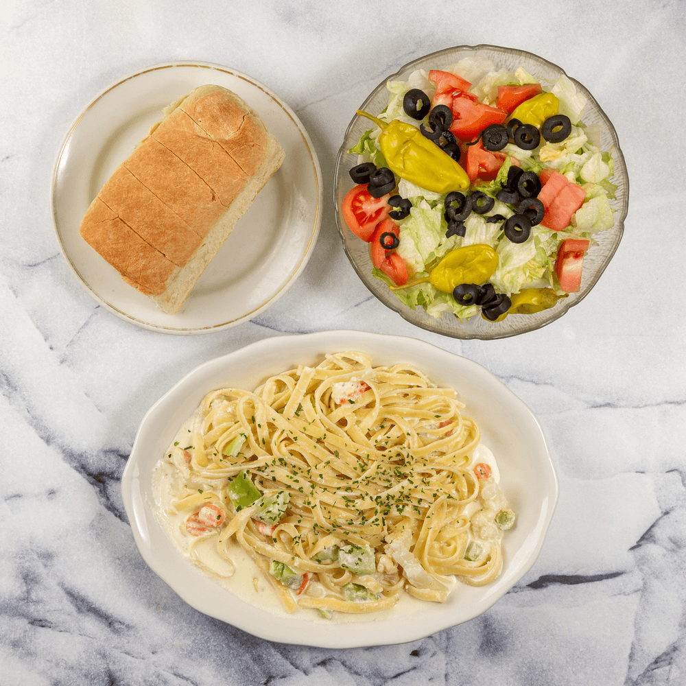 Fettuccine Alfredo with Vegetables
