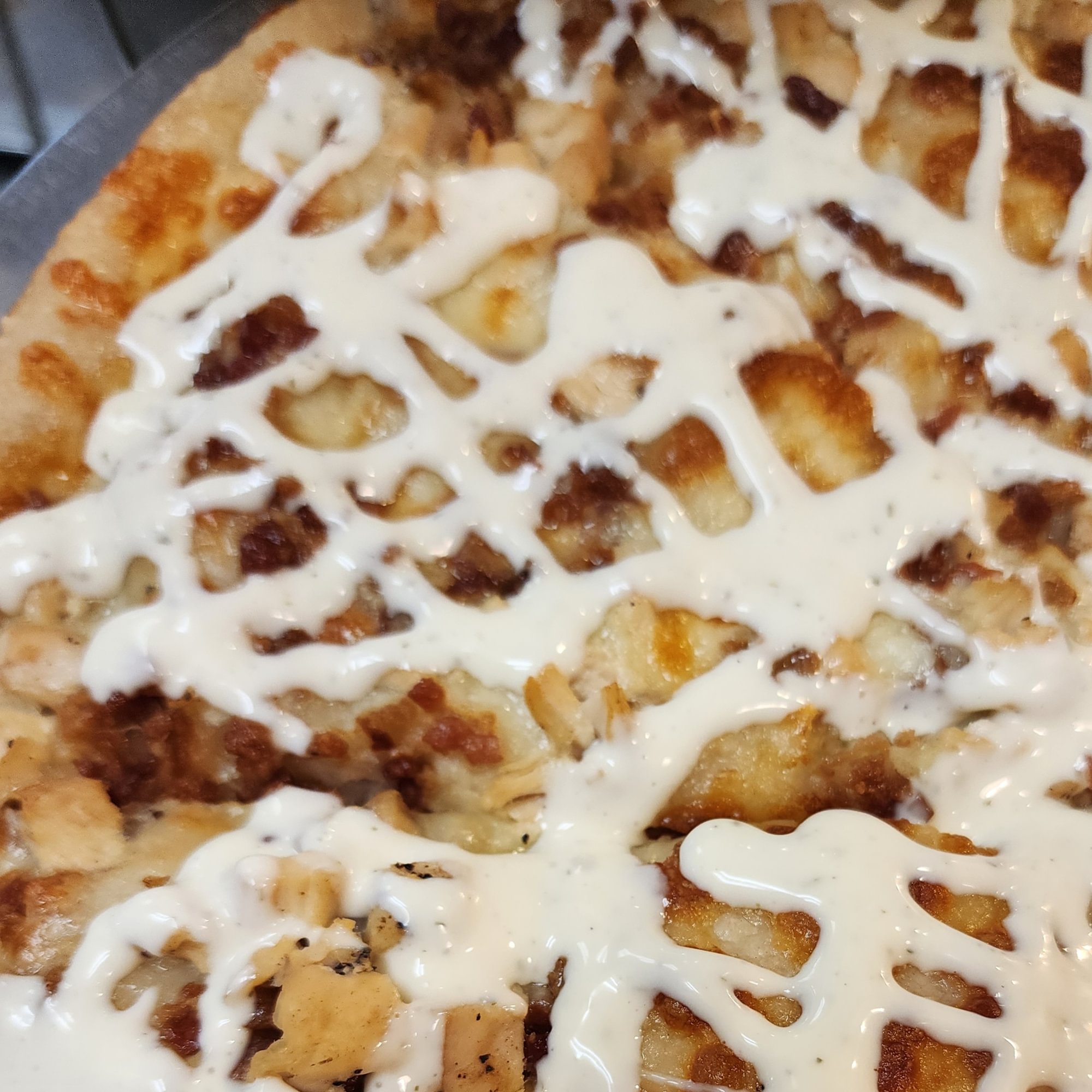Chicken, Bacon, Ranch Pizza