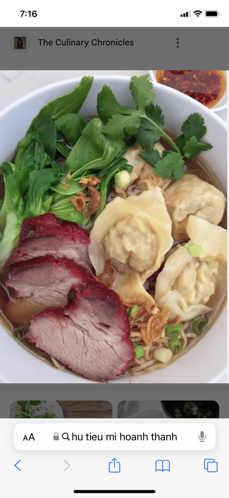 N11- Wonton Noodle Soup - Mì Hoành Thánh Xá Xíu