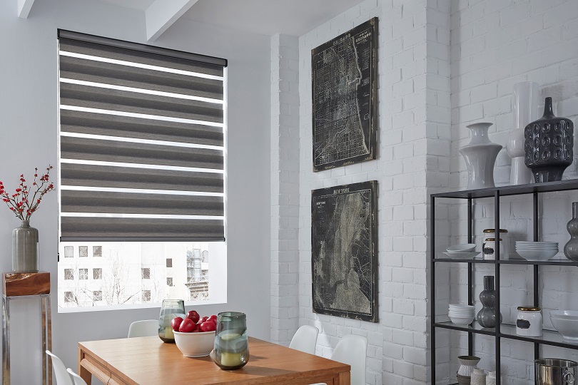 Lofts are so much fun to decorate! Textured walls and beamed ceilings create a chic modern industrial look-and our Sheer Shades are a great option to fit this theme!   BudgetBlindsPointLoma   SheerShades  FreeConsultation  WindowWednesday