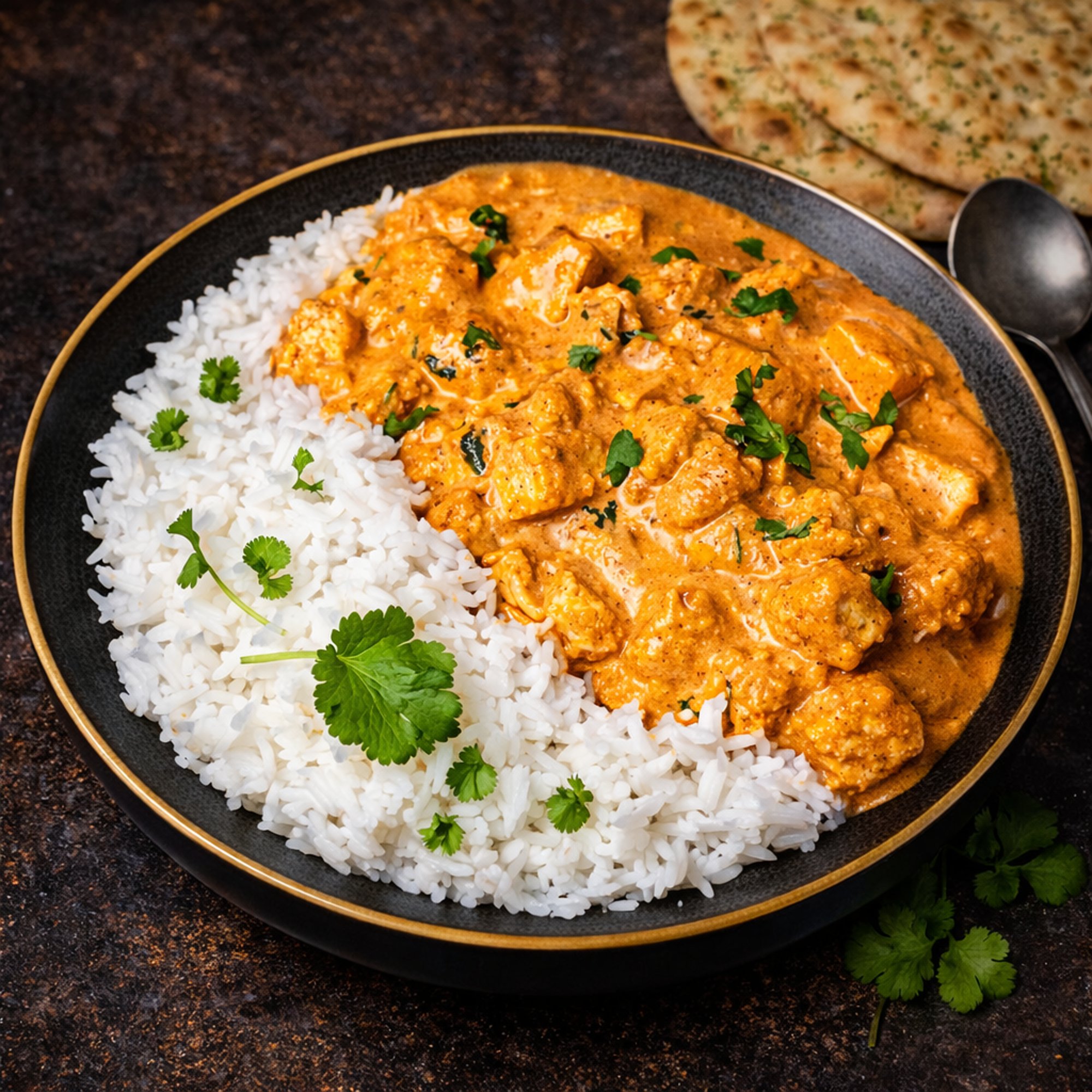 Paneer Paradise — Paneer Butter Masala & Rice Bowl