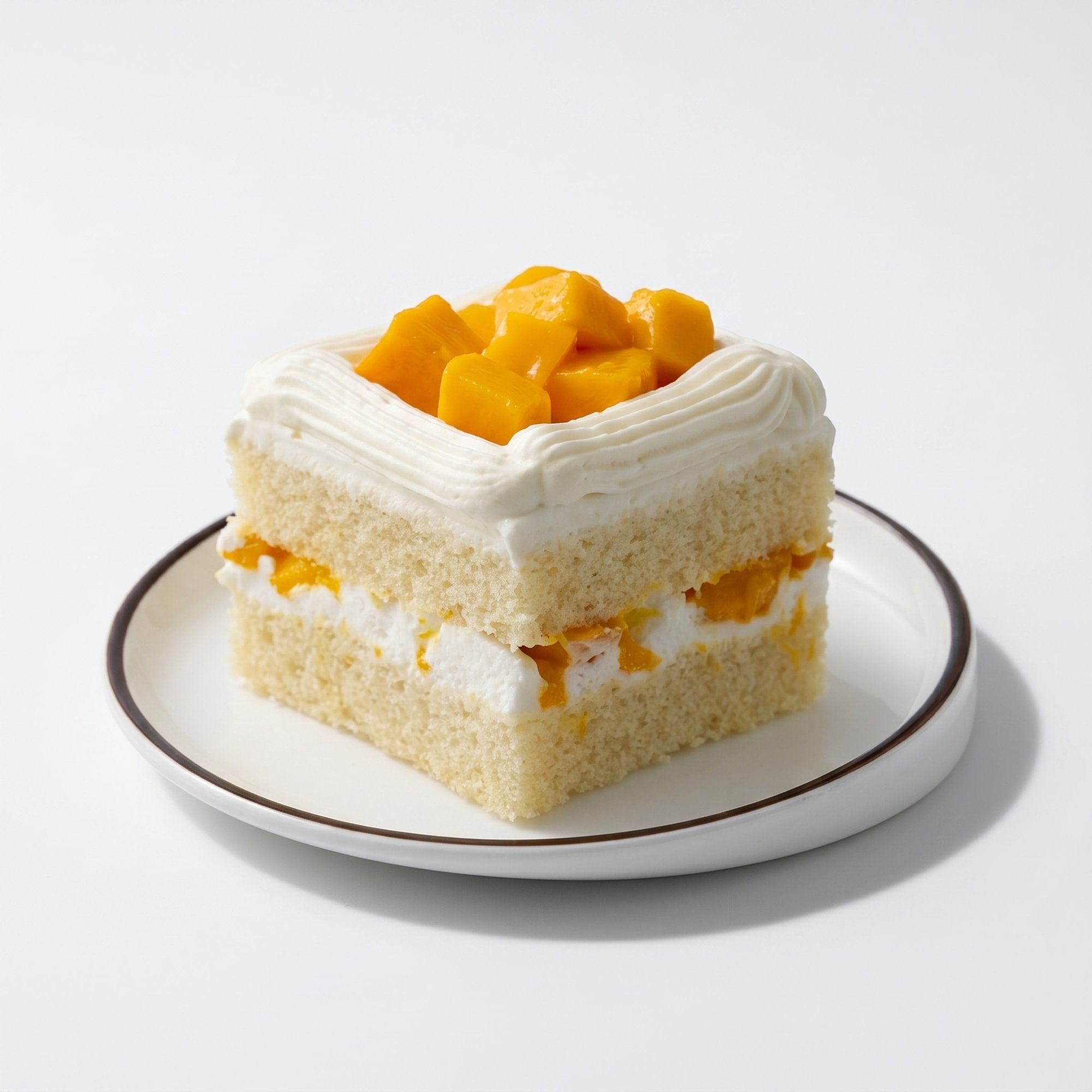 Glazed Mango Cake Slice