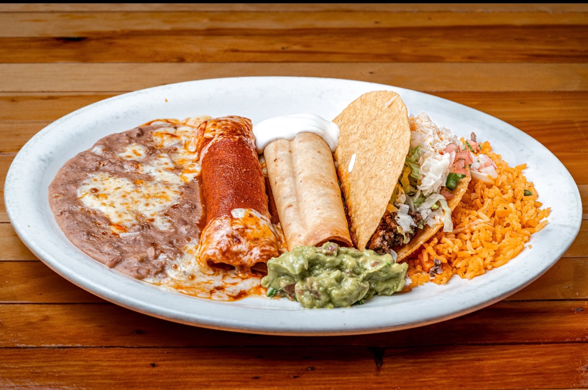 1. Taco, Burrito, and Chimichangas Combo