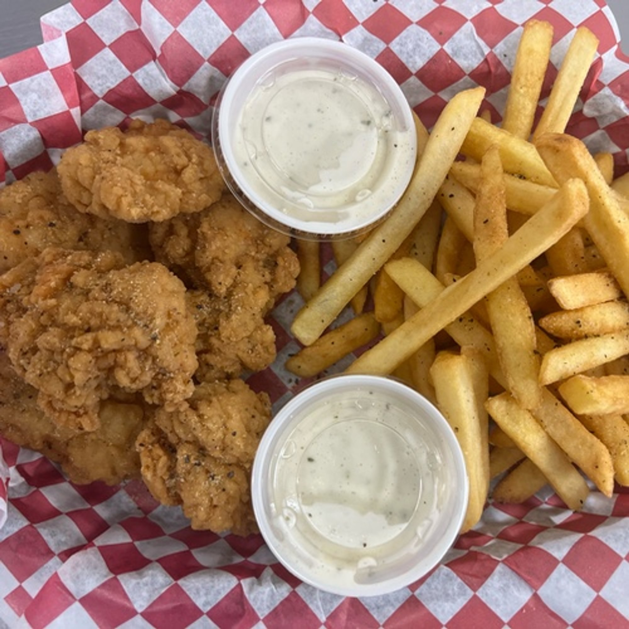 Kiddy Tenders and fries