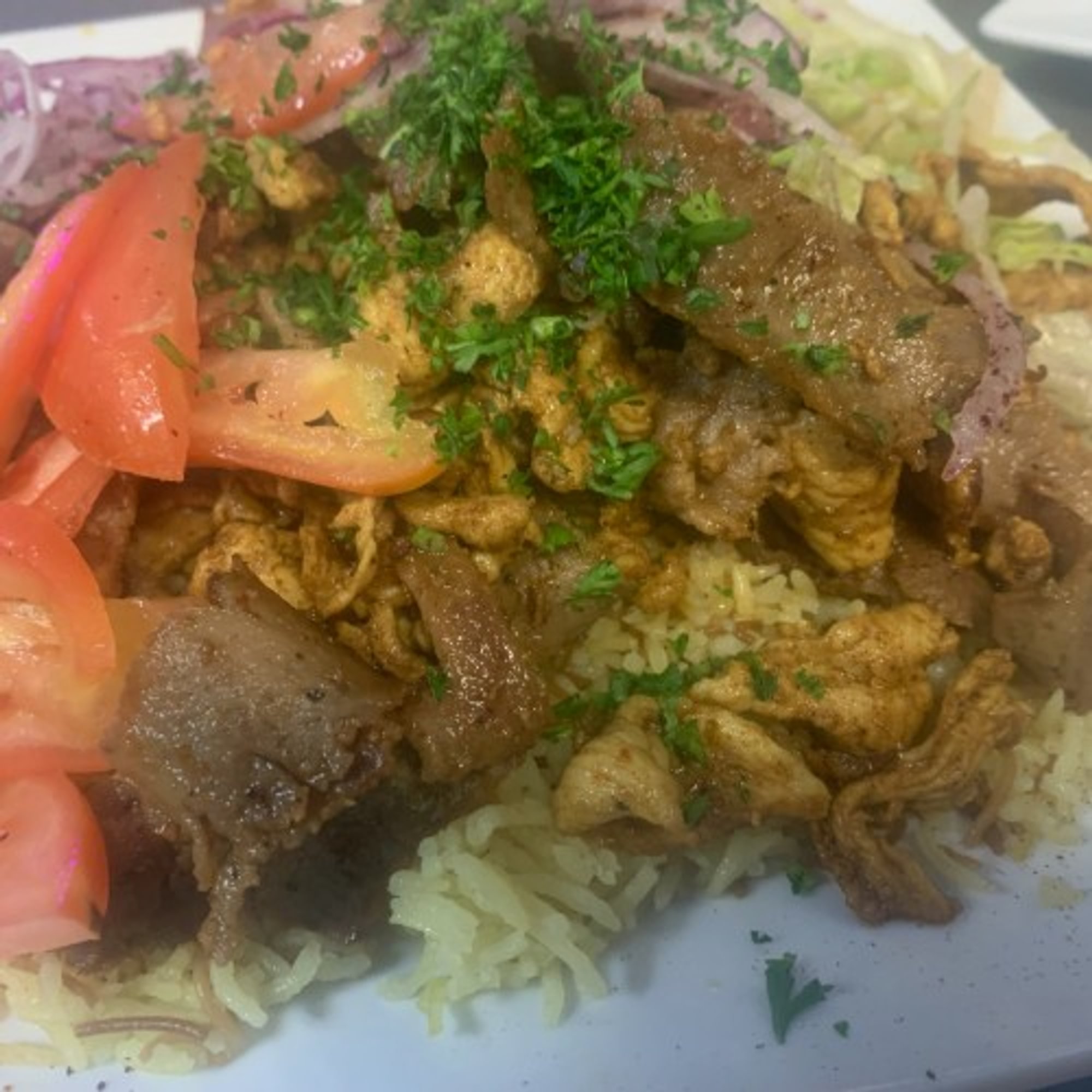 Lamb and Beef or Chicken over Rice