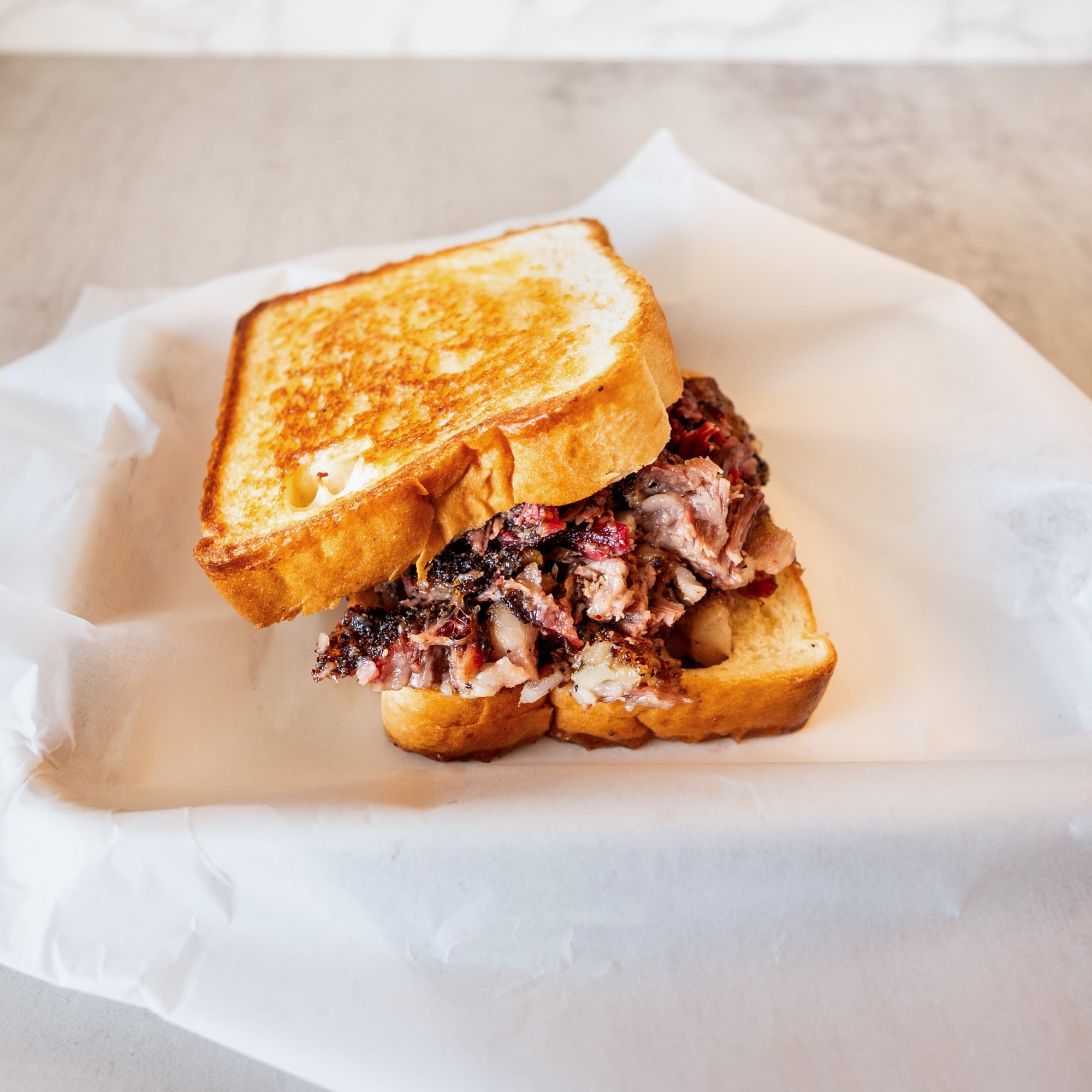 Chopped Brisket Sandwich
