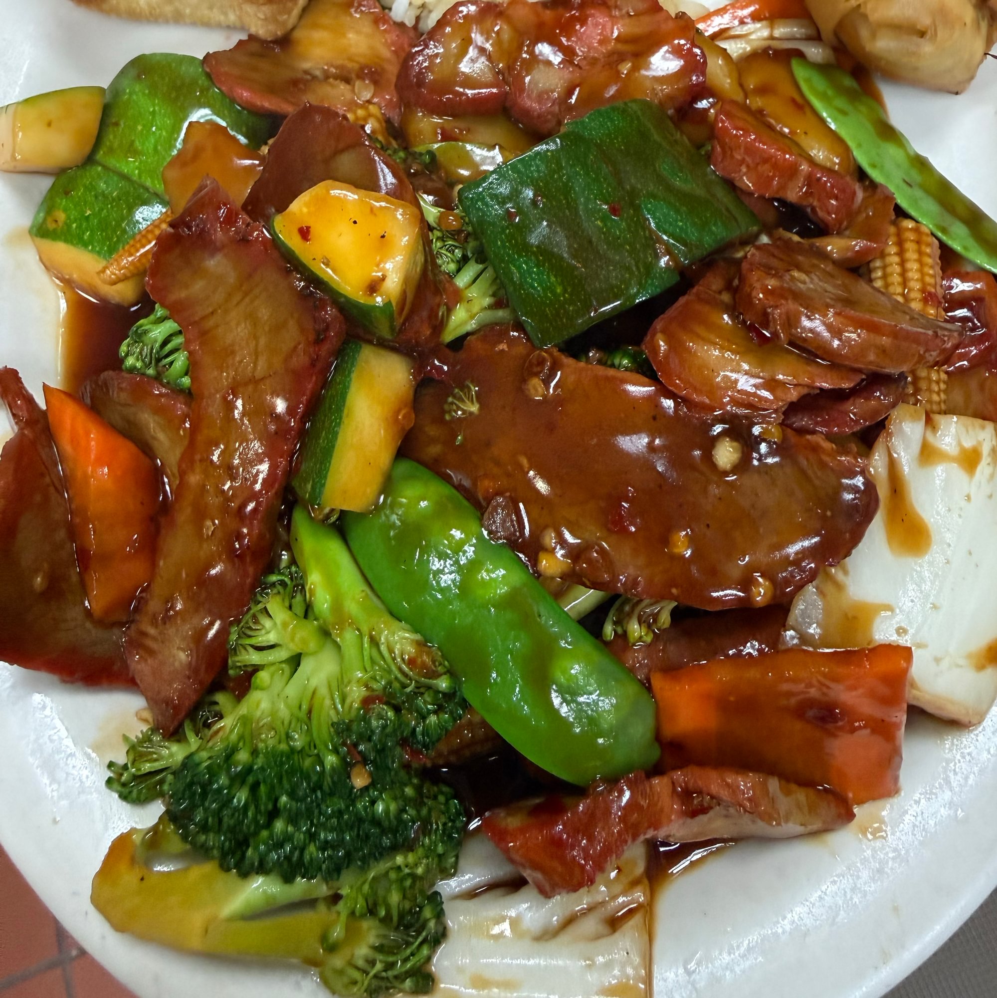 Barbecued Pork with Vegetables