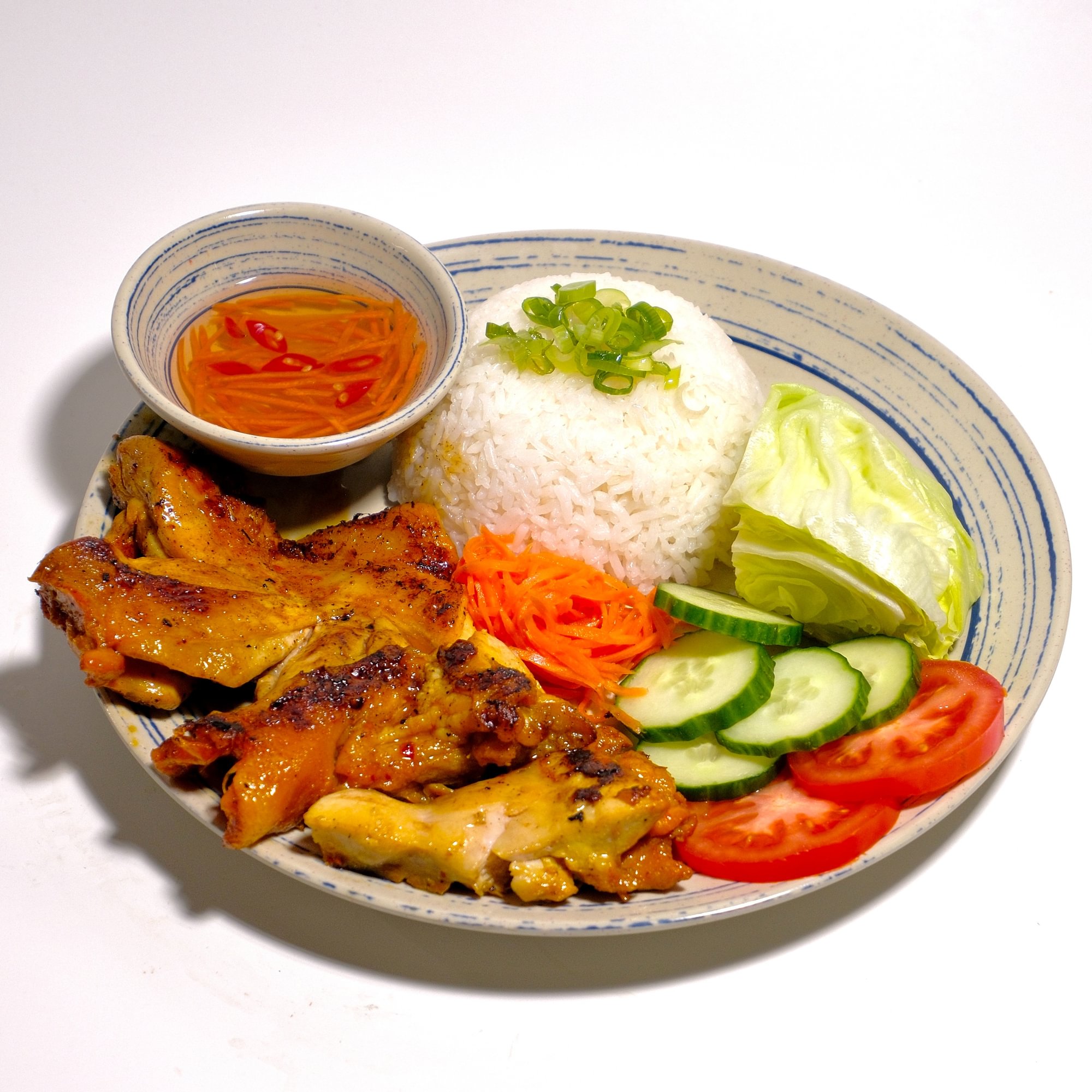 Grilled BBQ Chicken Rice Plate / Cơm Gà Nướng