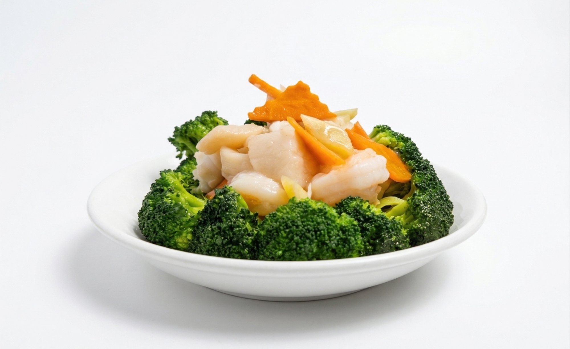 Seafood with Broccoli Crowns