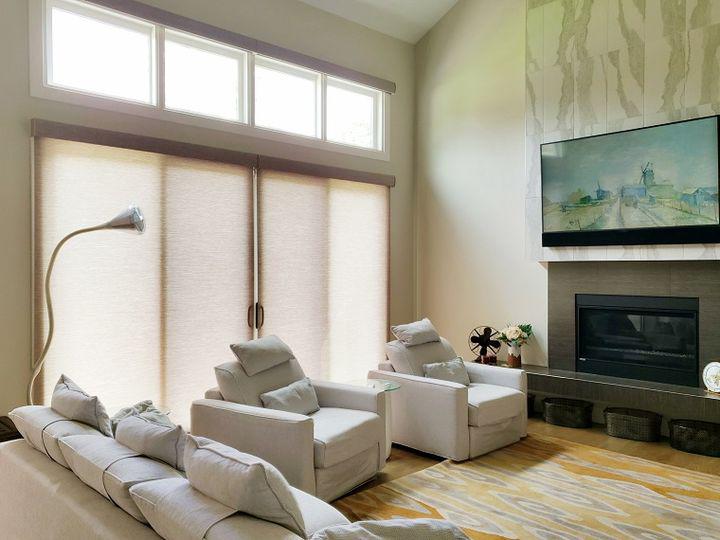 Our expert team can infuse any room with elegance! We love how these Lutron Automated Solar Shades pull together this formal living room. Well done, team!  BudgetBlindsArlingtonAlexandria  LutronAutomatedShades  RollerShades  FreeConsultation  WindowWednesday