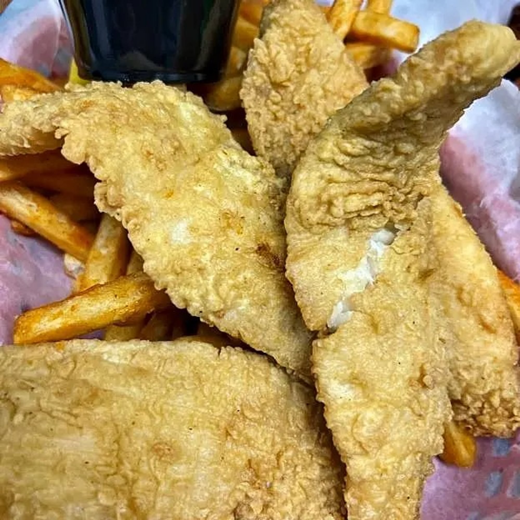 Fried Mahi Mahi Basket or Grouper