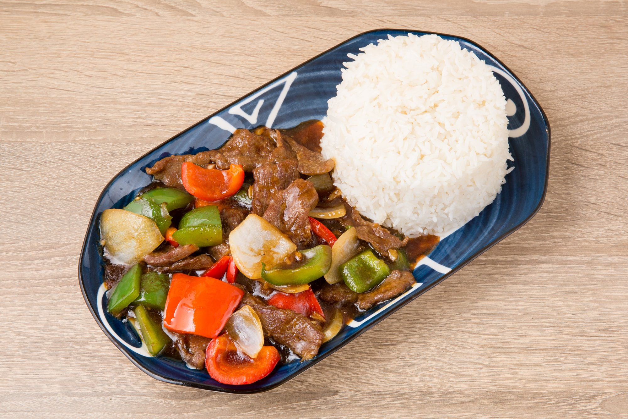 Green Pepper Steak Over Rice