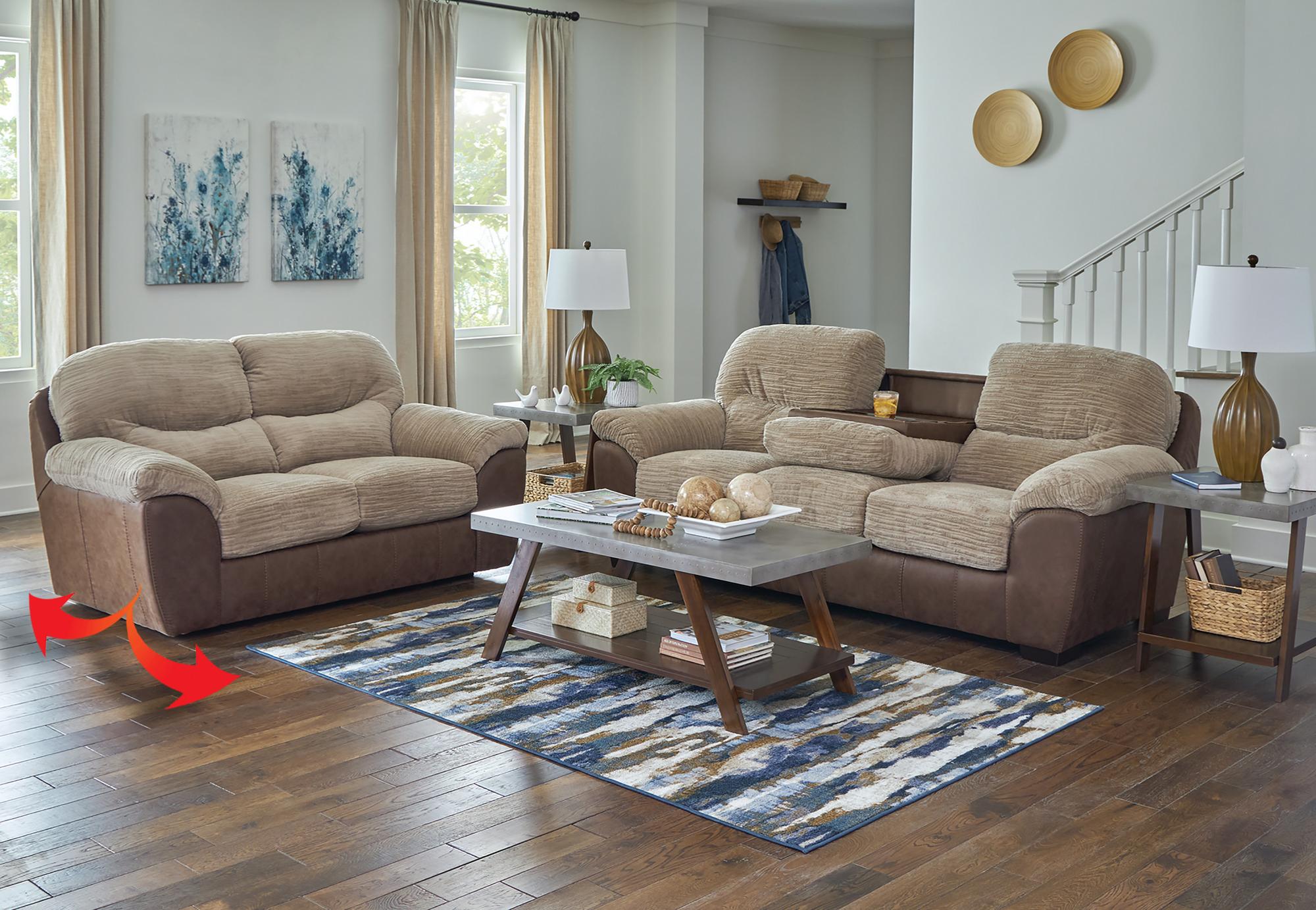 Mayfield 2 - Piece Sofa w/ Drop Down Table & Gliding Loveseat