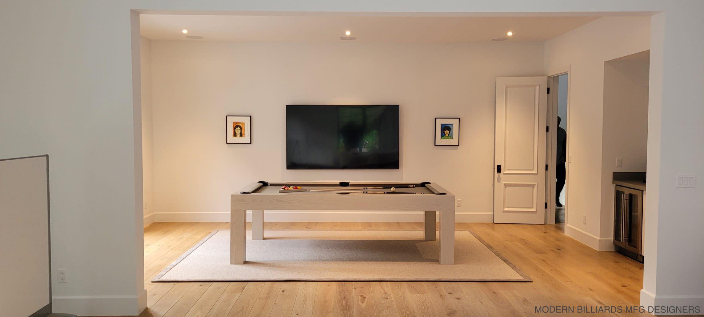 Modern Pool Table Whitewash oak