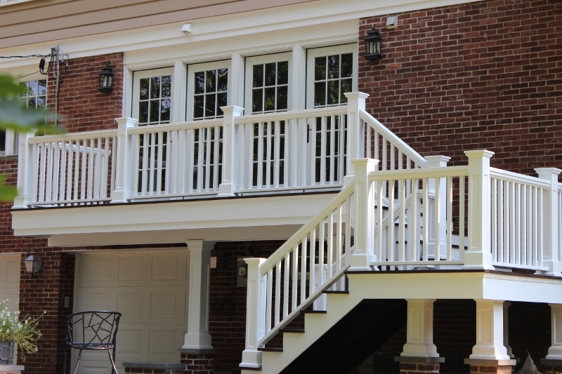Custom made back deck Cedar, mahogany,BORAL board Newell posts