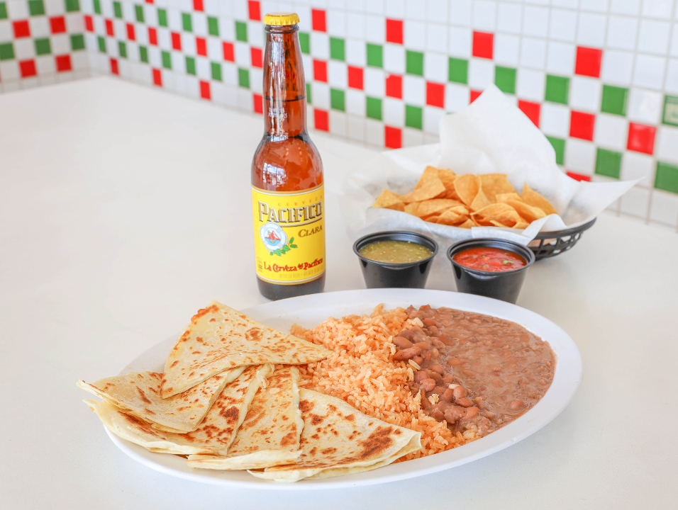 Plate Cheese Quesadilla