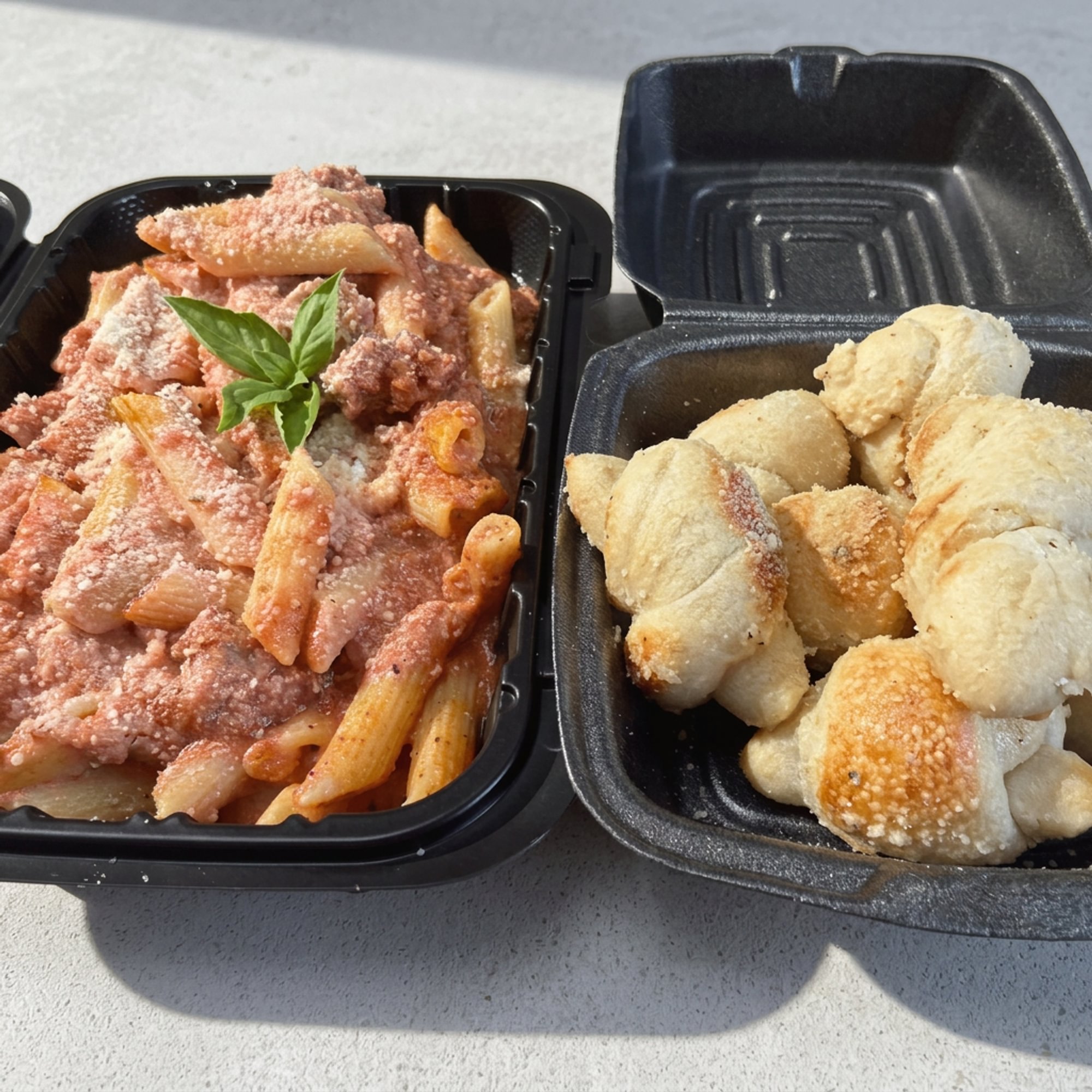 Baked Ziti & Knots