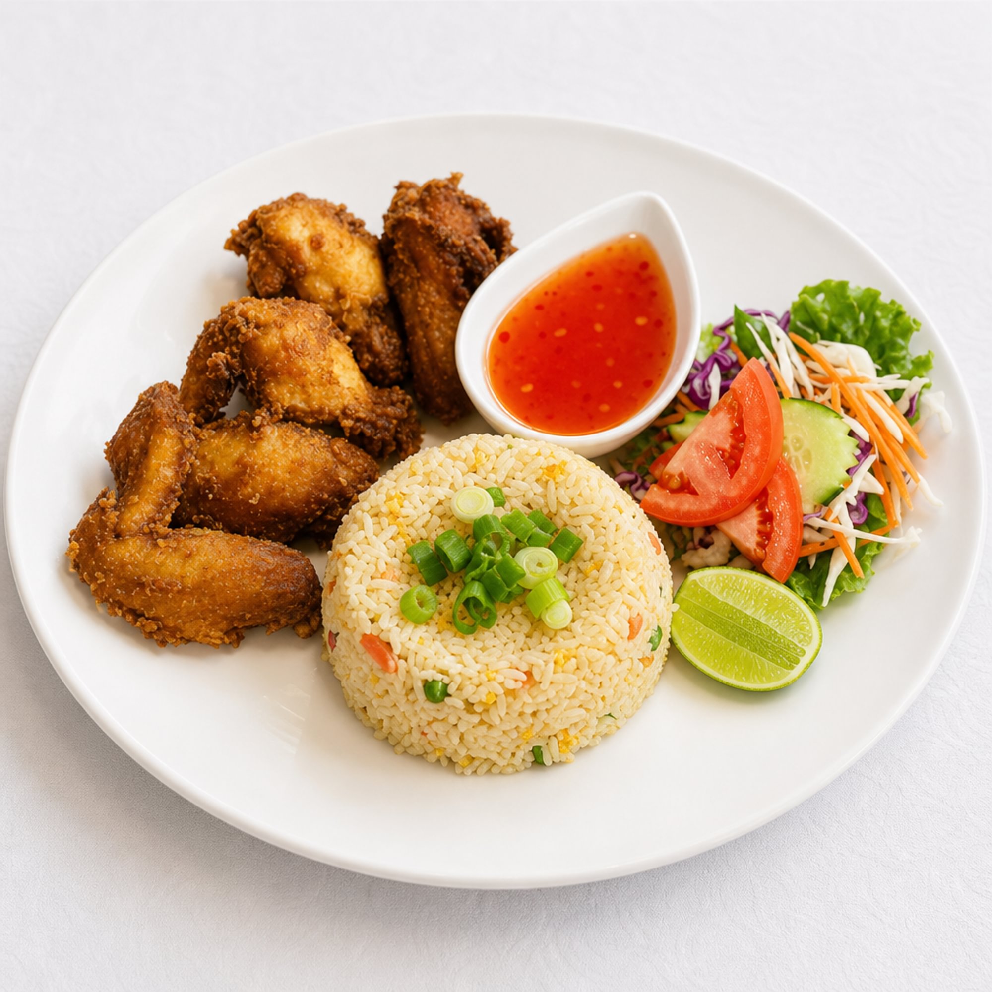 Thai Fried Rice W/ 5 Pcs Chicken Wings
