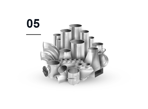 Round Extraction Systems – Extraction Ducts and Fittings in Galvanized Steel