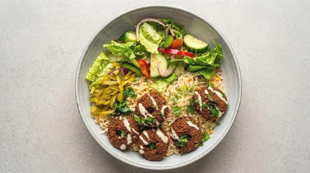 Falafel Vegan Over Rice