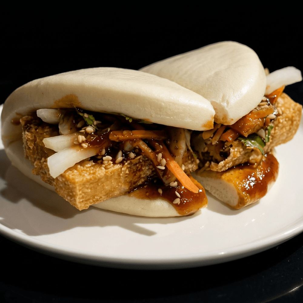 Lotus Bun (Bao Bun) with Fried Tofu
