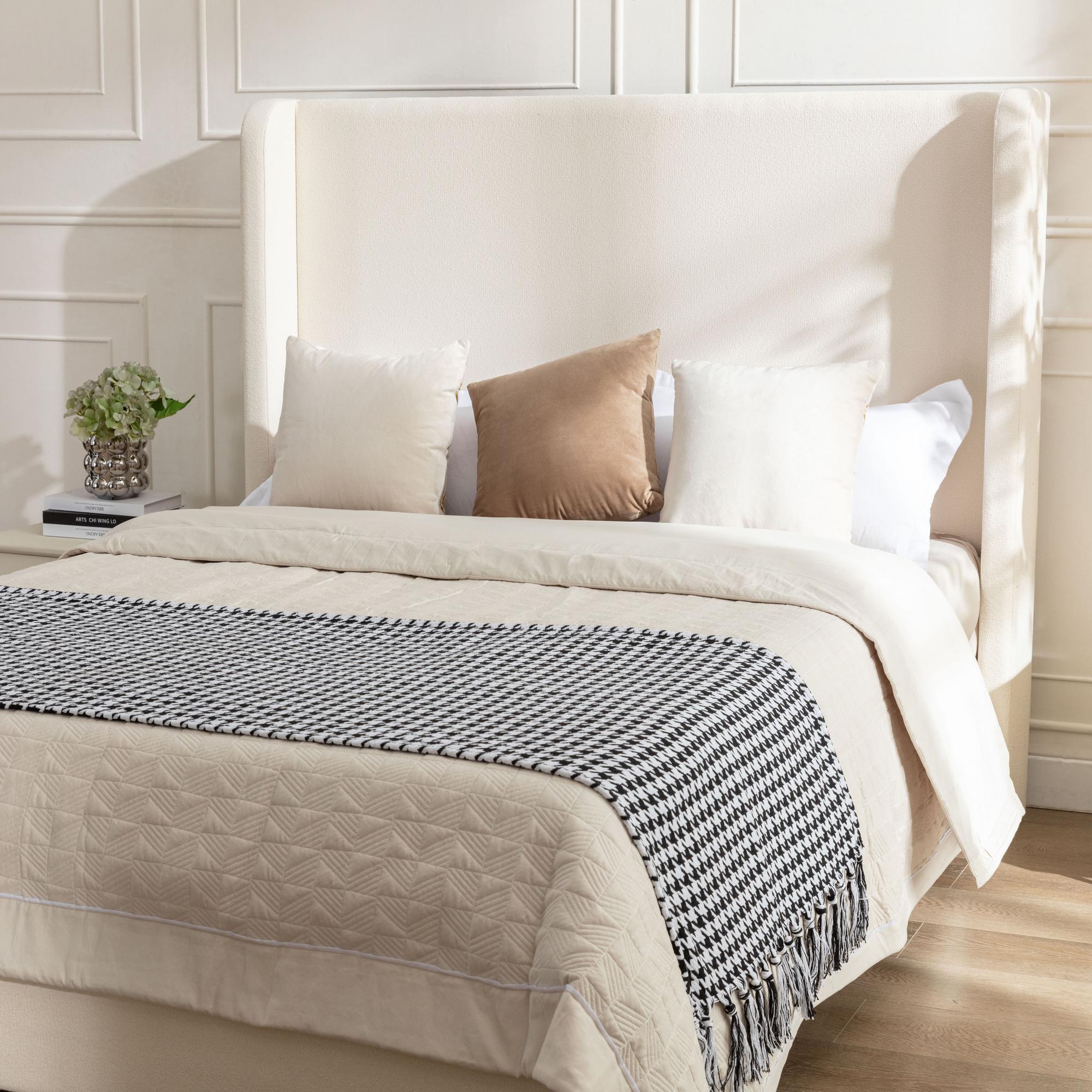 California King Harper Bed - Ivory Boucle