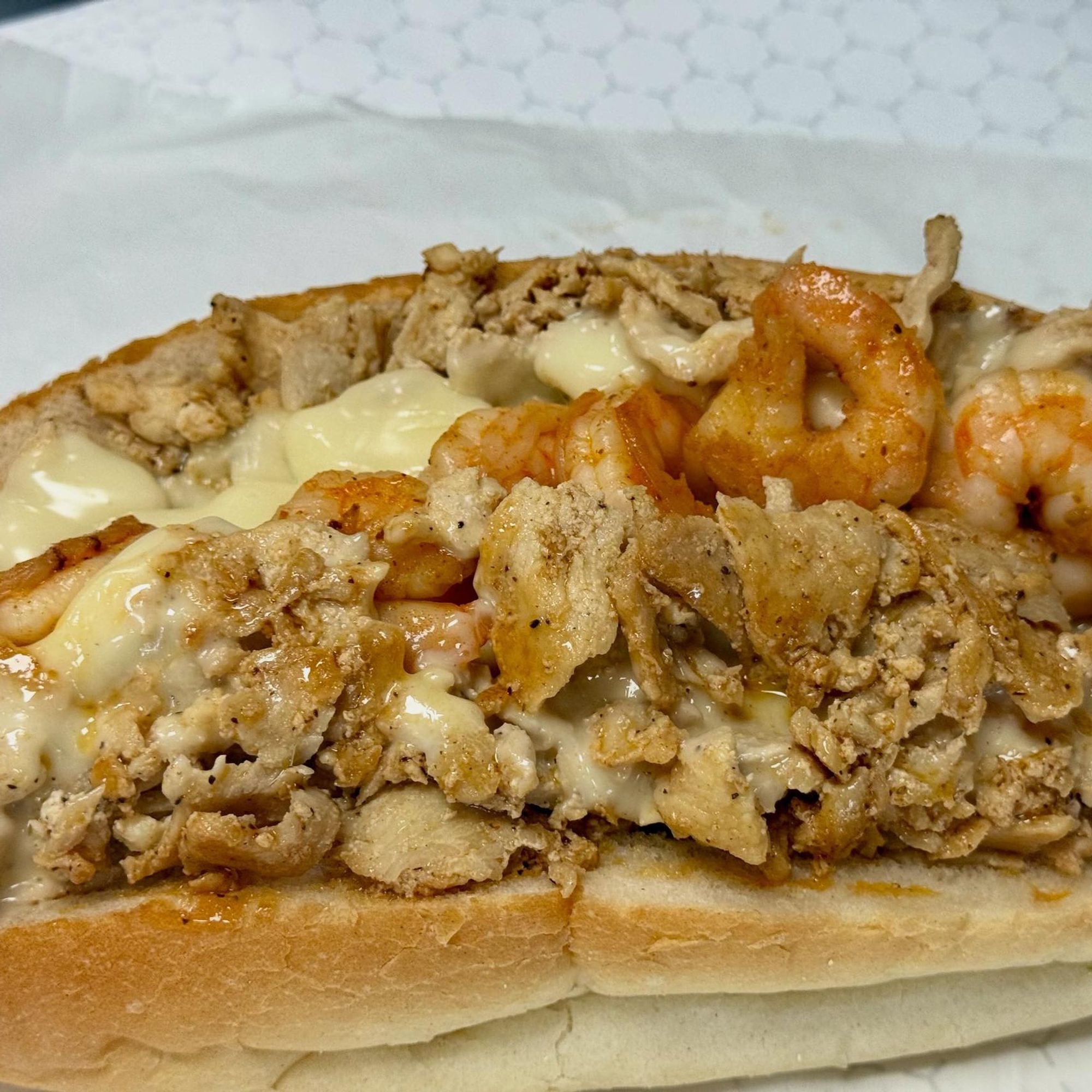 Shrimp & Chicken Cheesesteak Sub