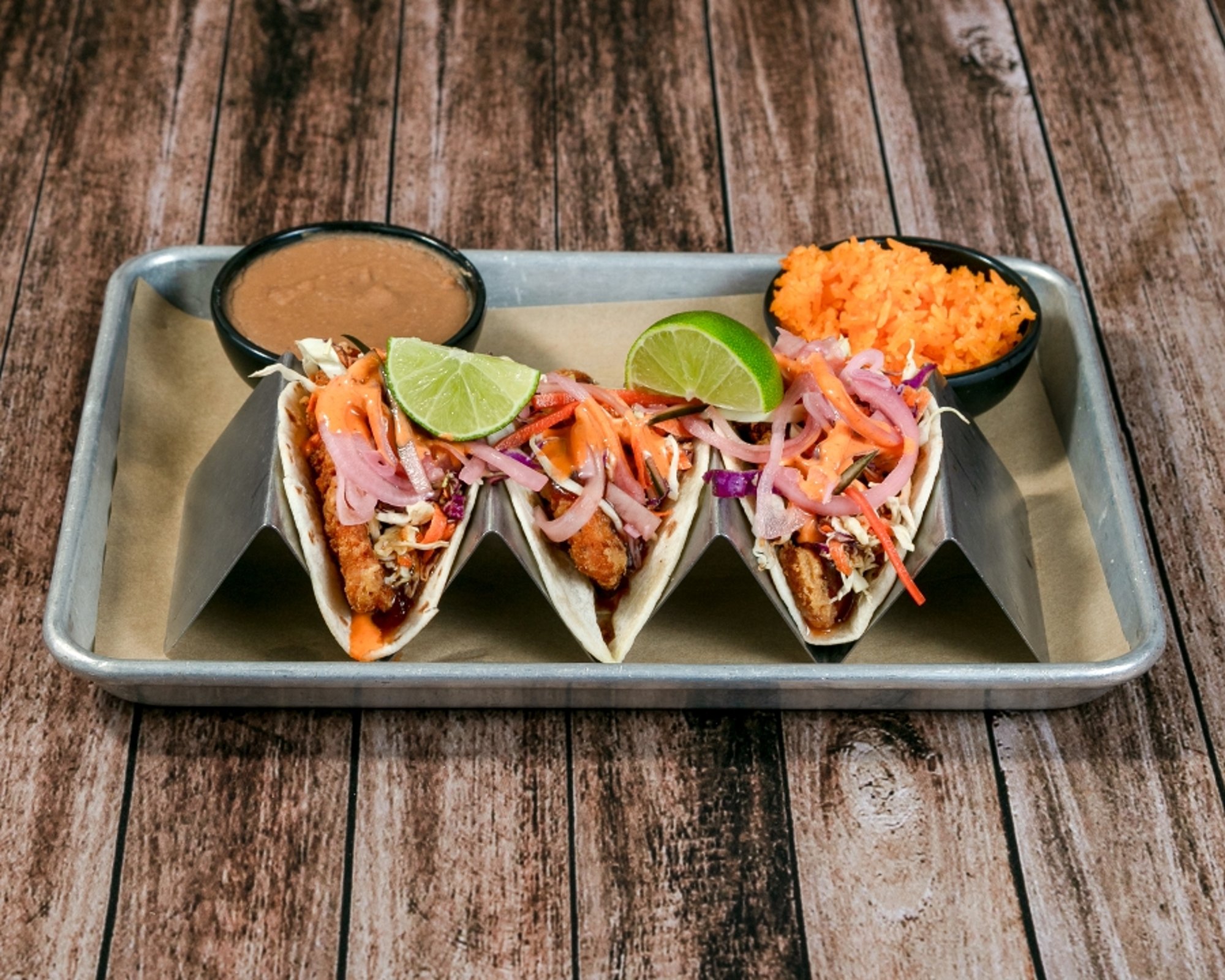 Mexican Seasoned Fried Chicken Taco