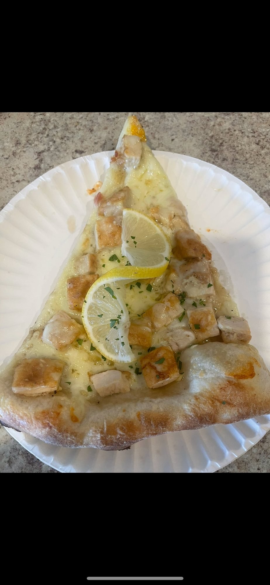 Chicken Francese Pizza Slice