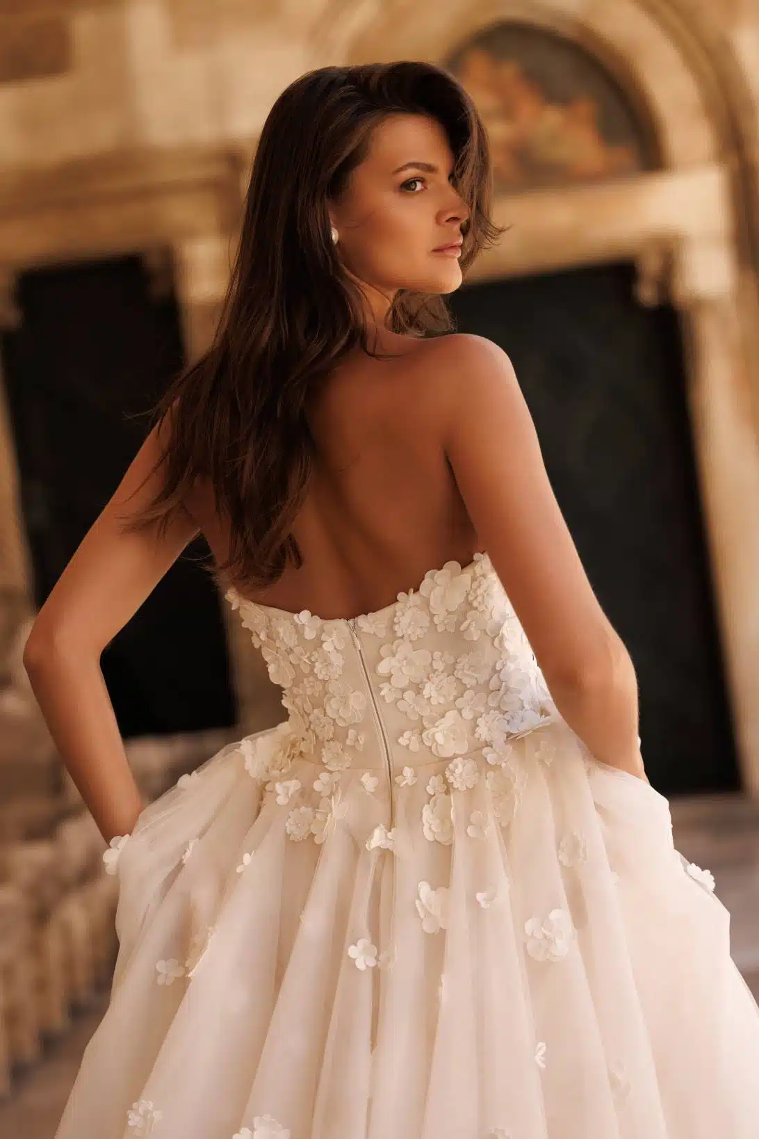 Princess style ball gown wedding dress
